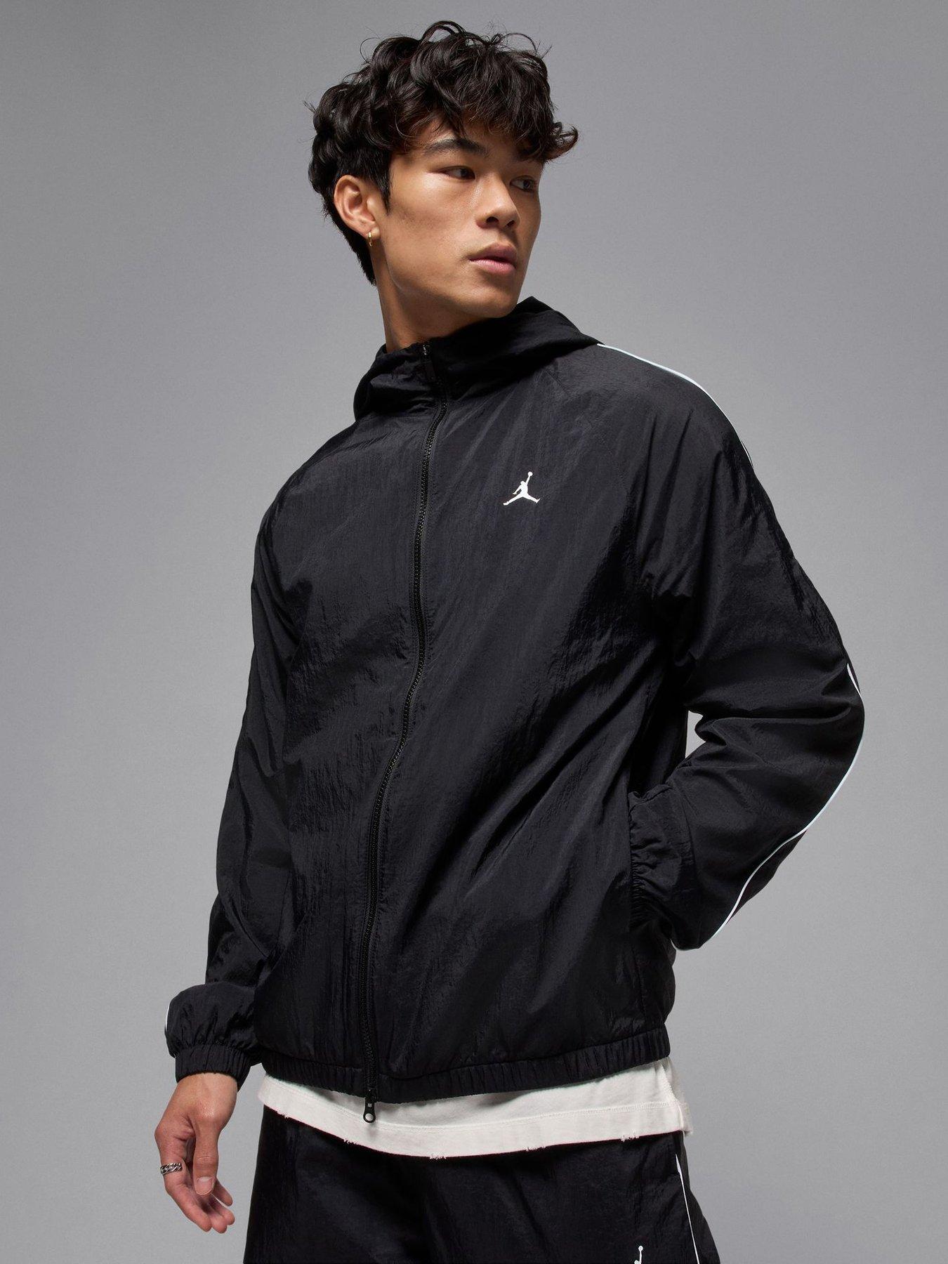 Jordan Nike Mens Sport Classic Hooded Jacket, Black/White, Size 2Xl, Men