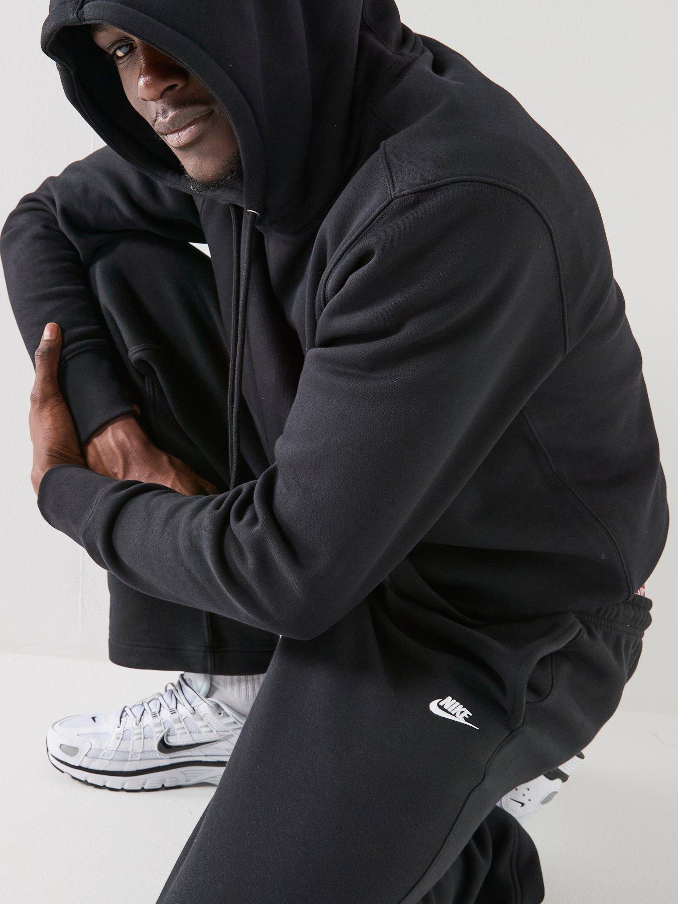 Image 4 of 7 of Nike Mens Club Open Hem Pants - Black
