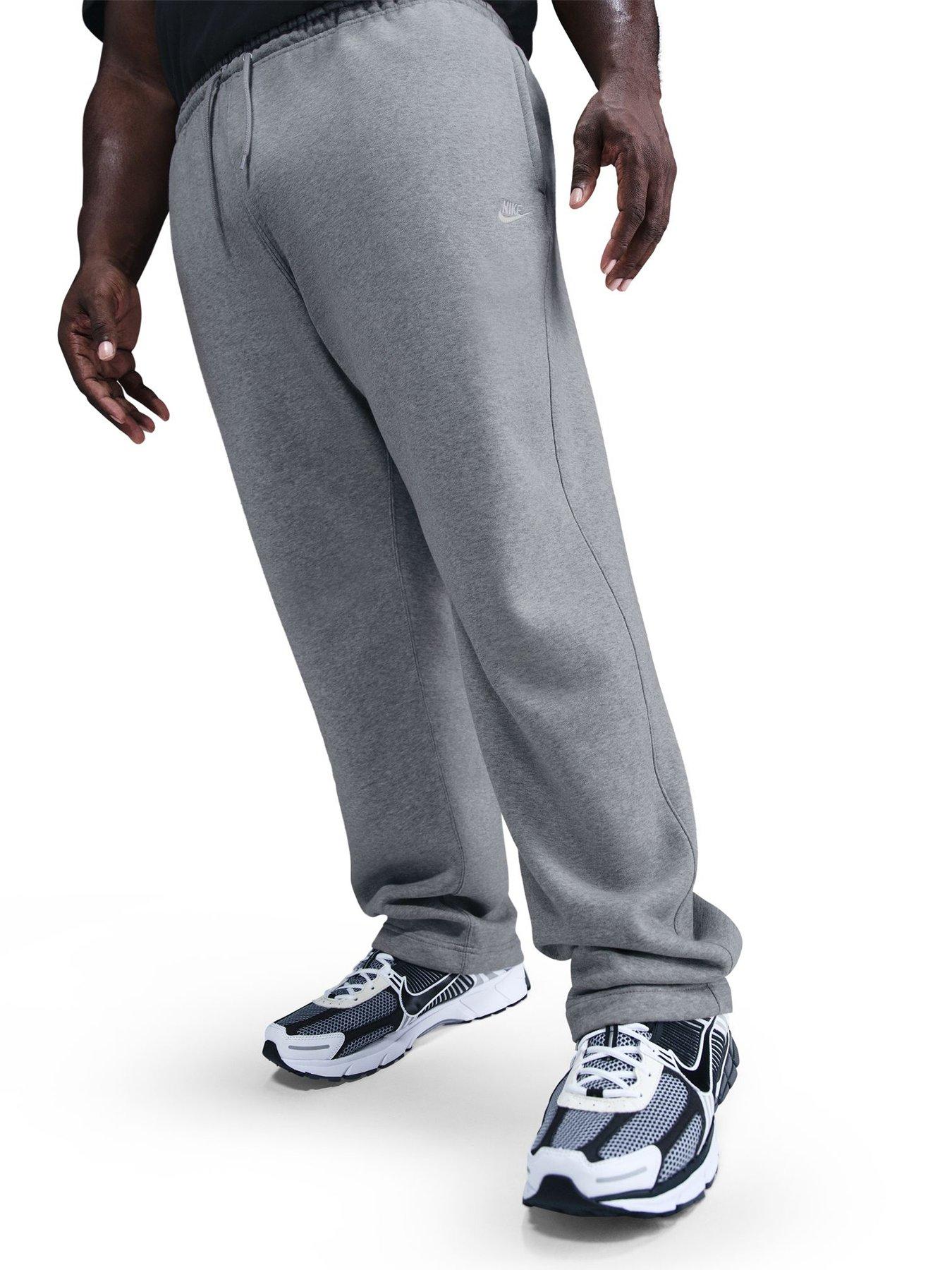 Nike Mens Club Open Hem Pants - Grey