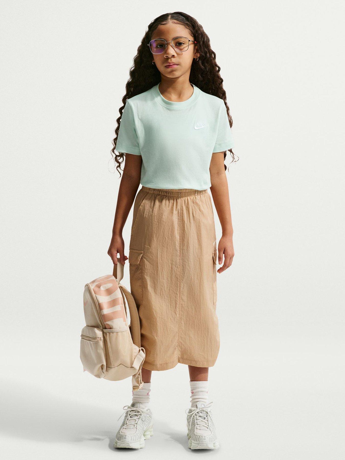 Nike Big Kids Sportswear Embroidered Futura T-Shirt - Green