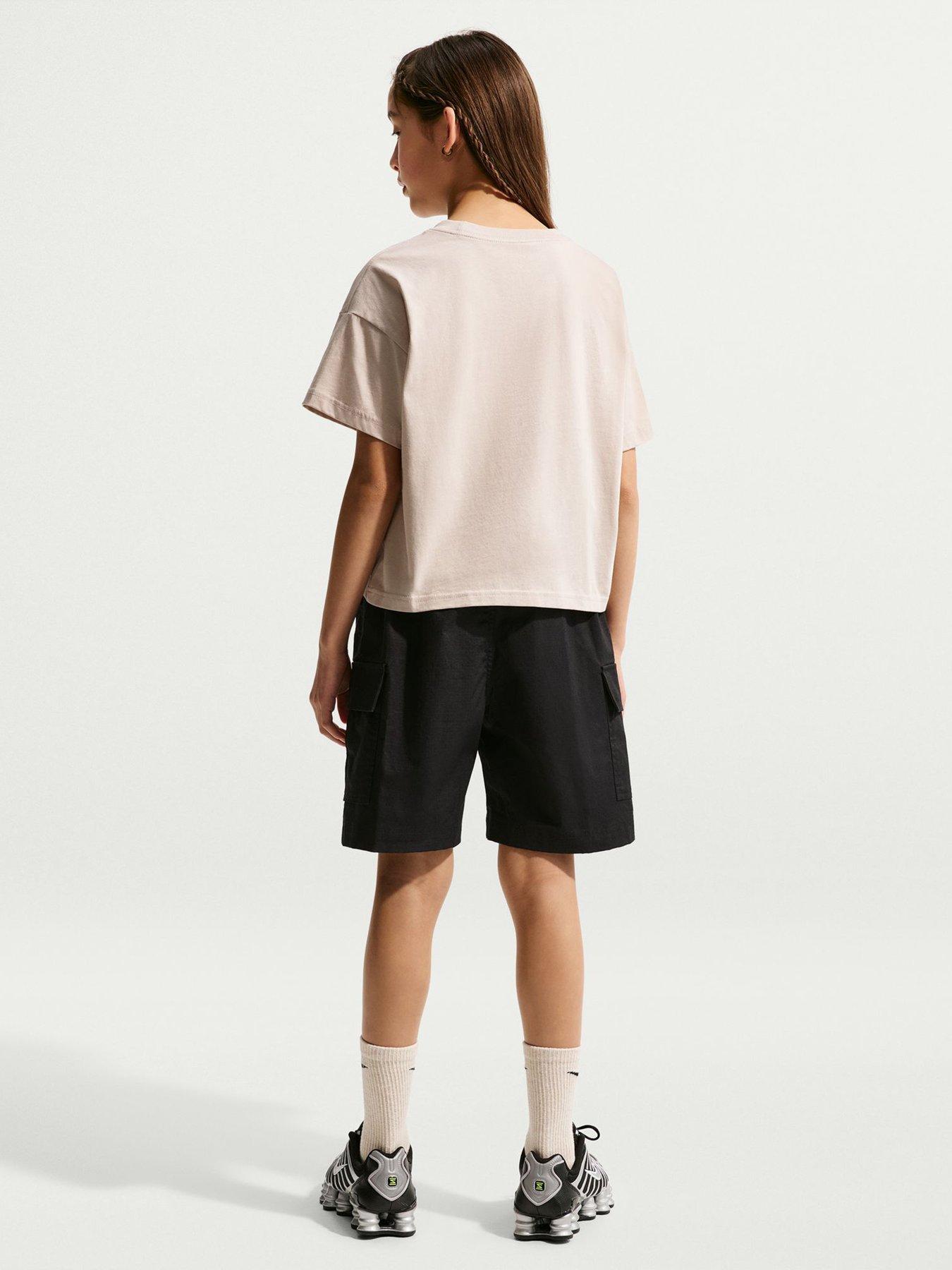 Image 3 of 7 of Nike Big Kids Sportswear Club Woven Cargo Shorts - Black
