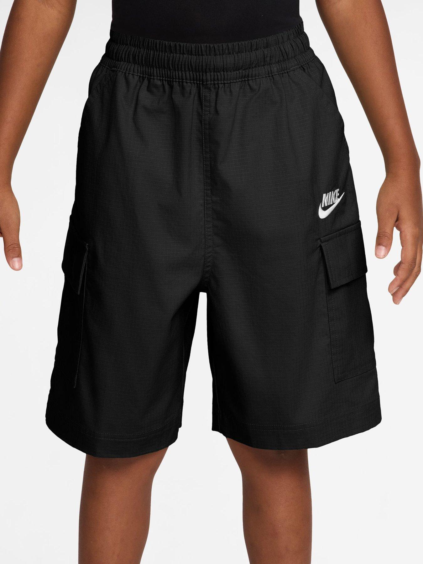 Image 4 of 7 of Nike Big Kids Sportswear Club Woven Cargo Shorts - Black