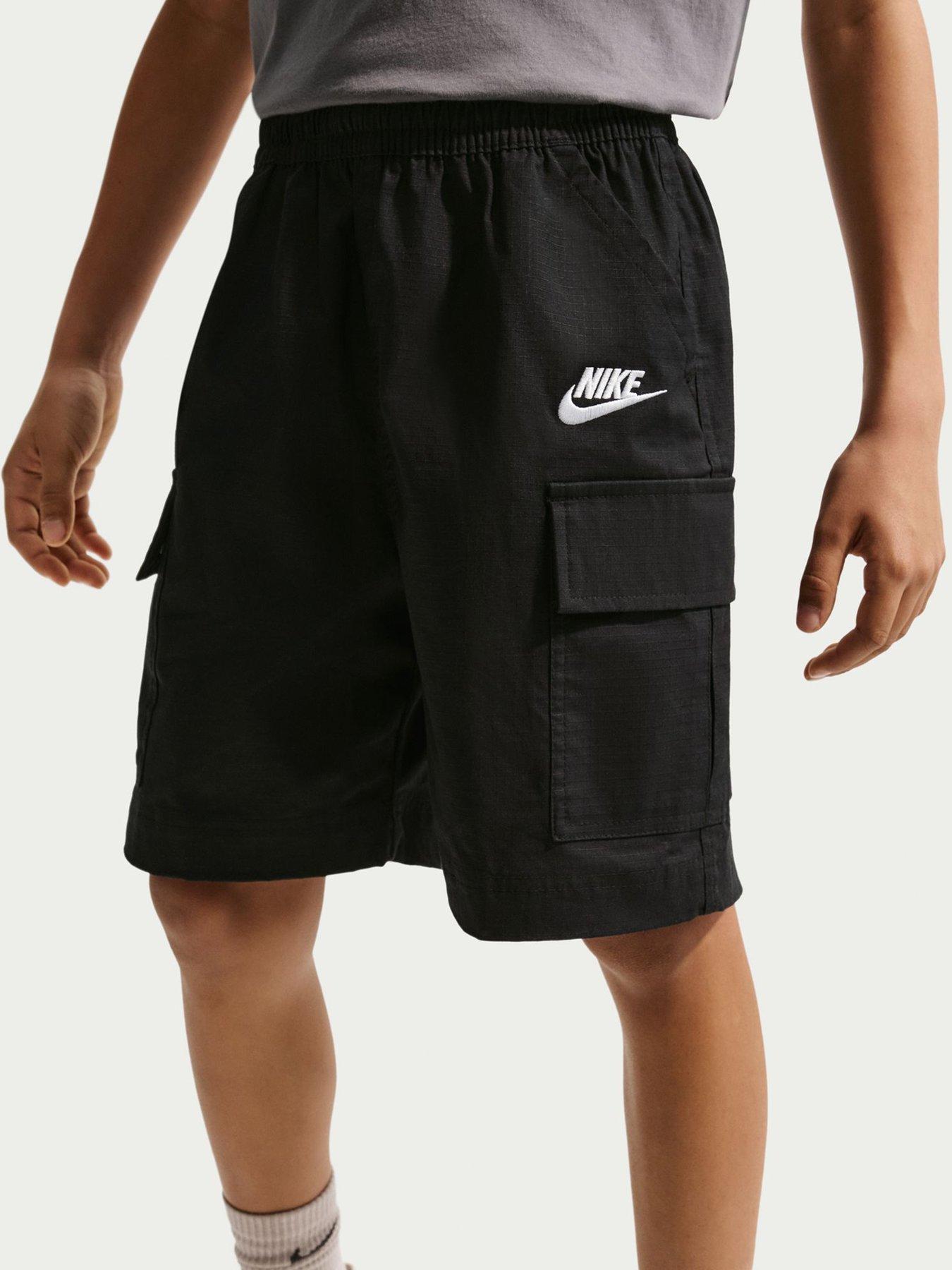 Image 5 of 7 of Nike Big Kids Sportswear Club Woven Cargo Shorts - Black