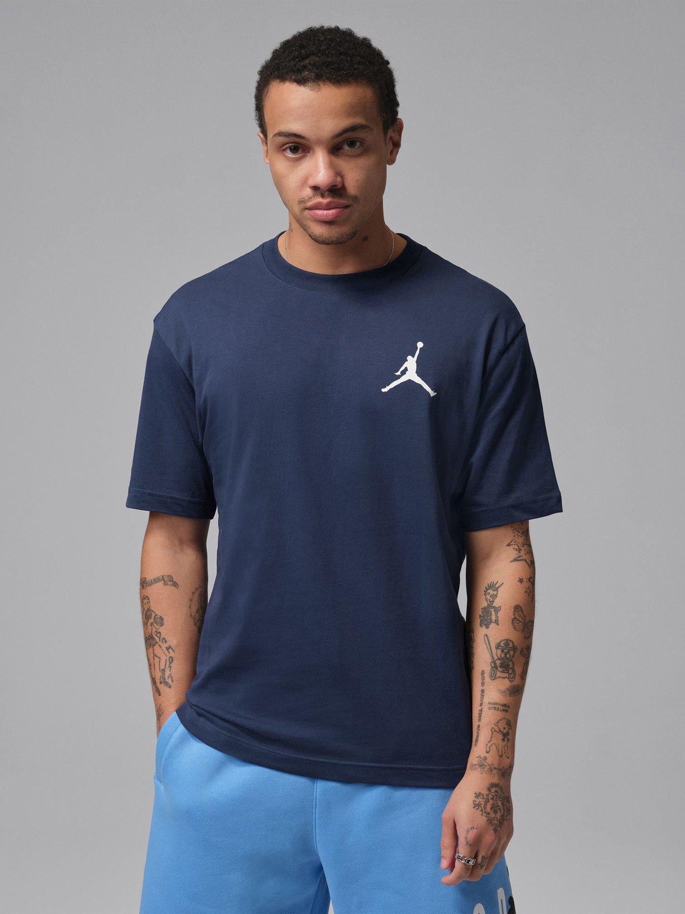 Jordan Nike Mens Jumpman T-Shirt, Midnight Navy/White, Size 2Xl, Men