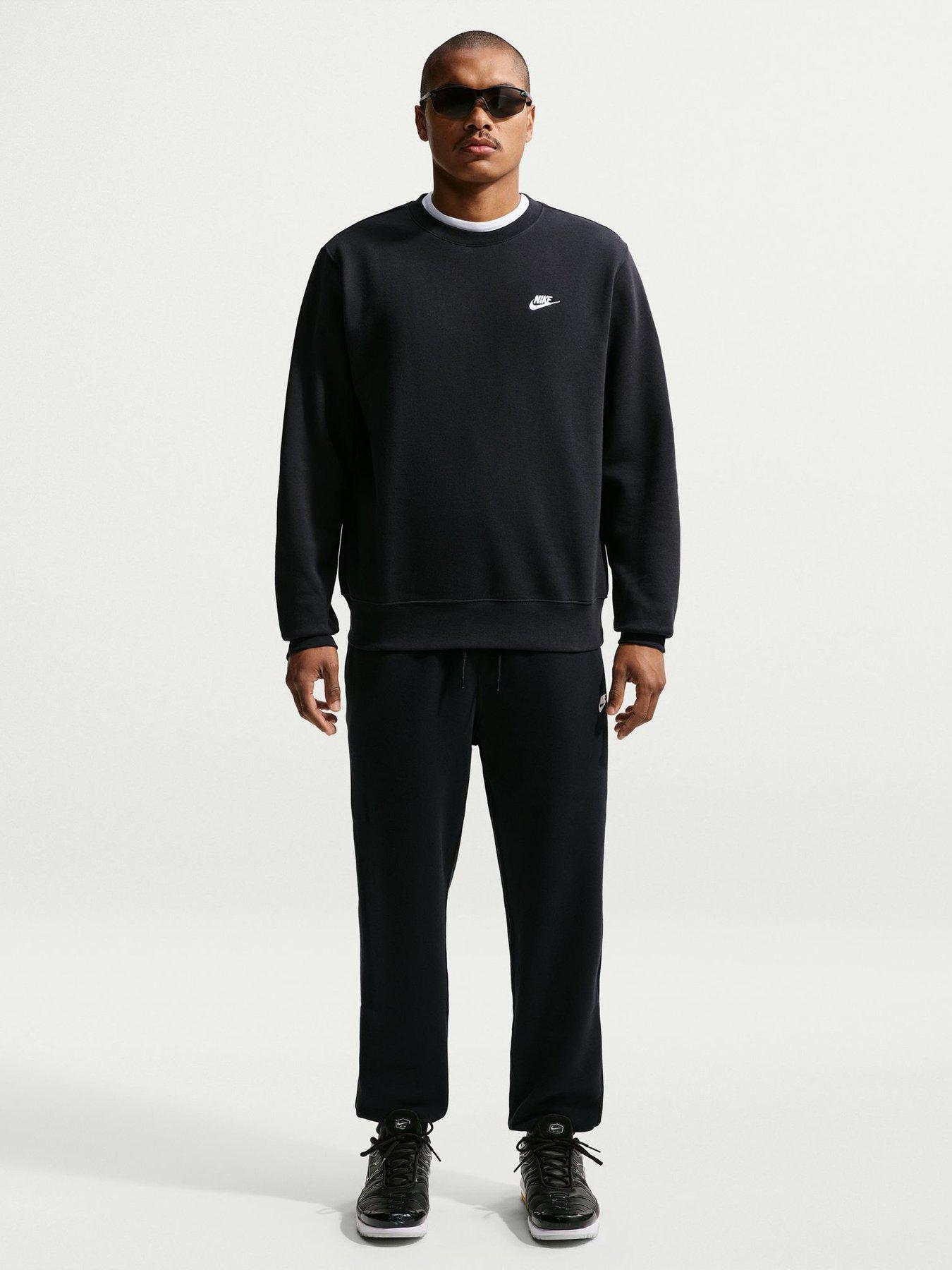 Image 3 of 5 of Nike Mens Club Crew Sweatshirt - Black
