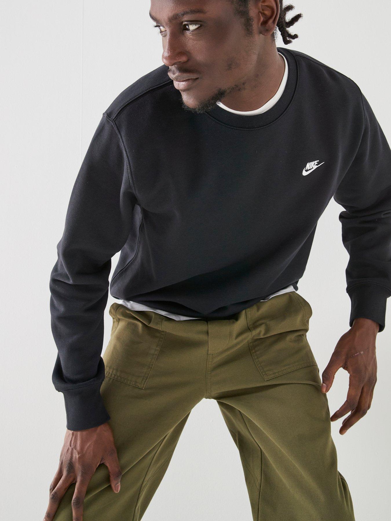 Image 5 of 5 of Nike Mens Club Crew Sweatshirt - Black
