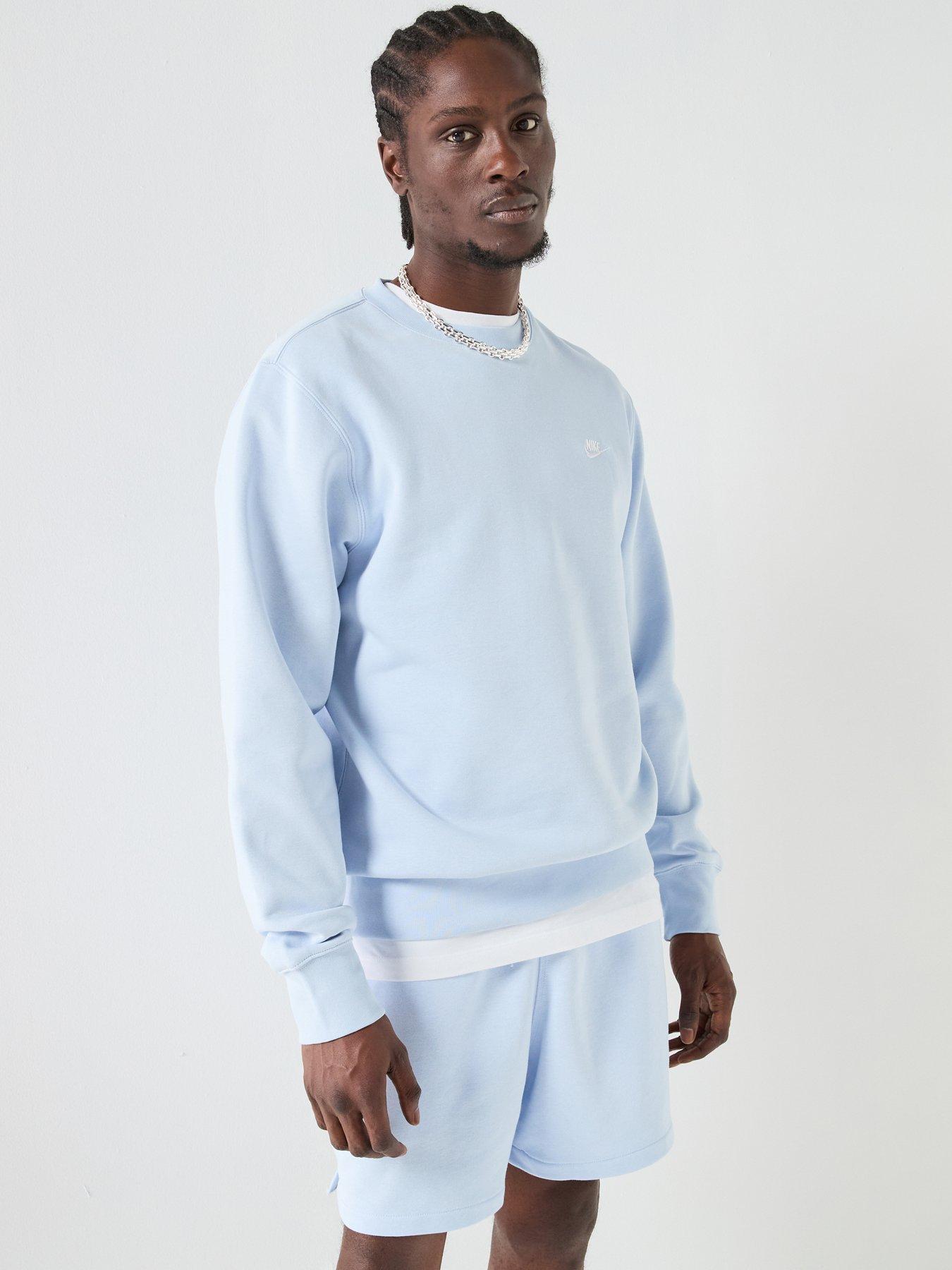 Image 1 of 7 of Nike Mens Club Crew Sweatshirt - Blue