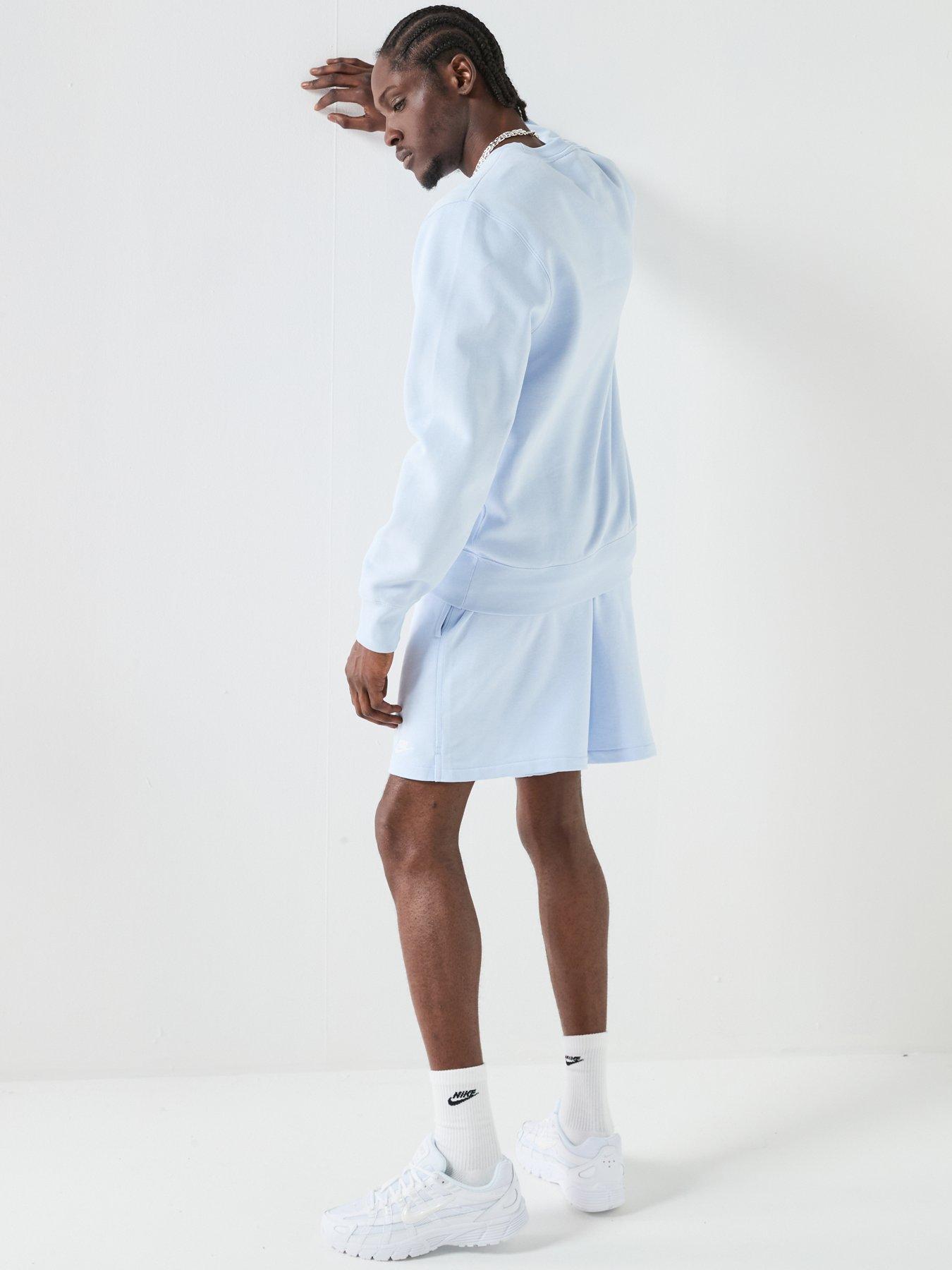 Image 2 of 7 of Nike Mens Club Crew Sweatshirt - Blue
