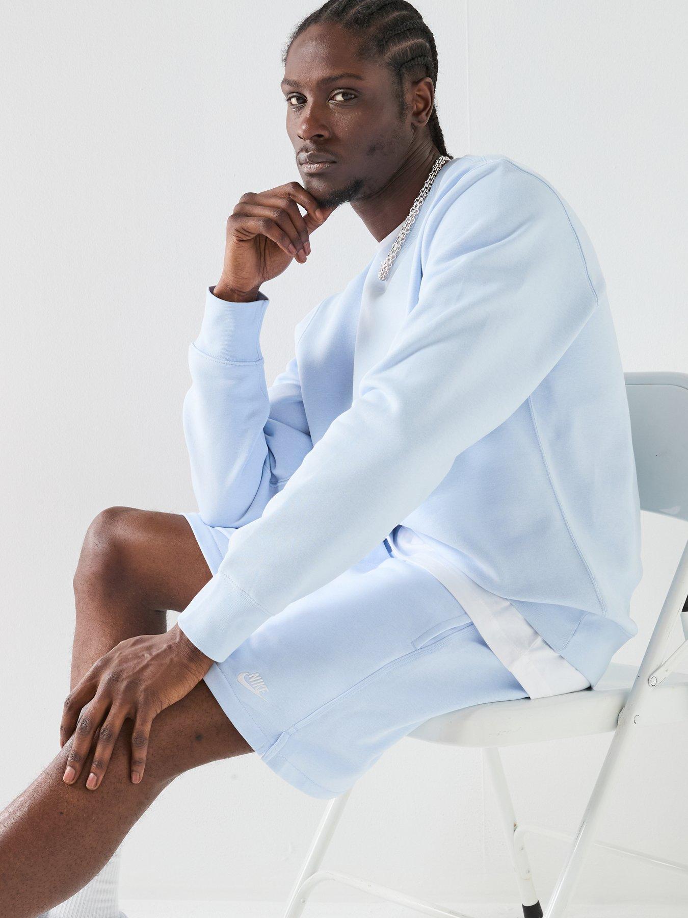 Image 6 of 7 of Nike Mens Club Crew Sweatshirt - Blue