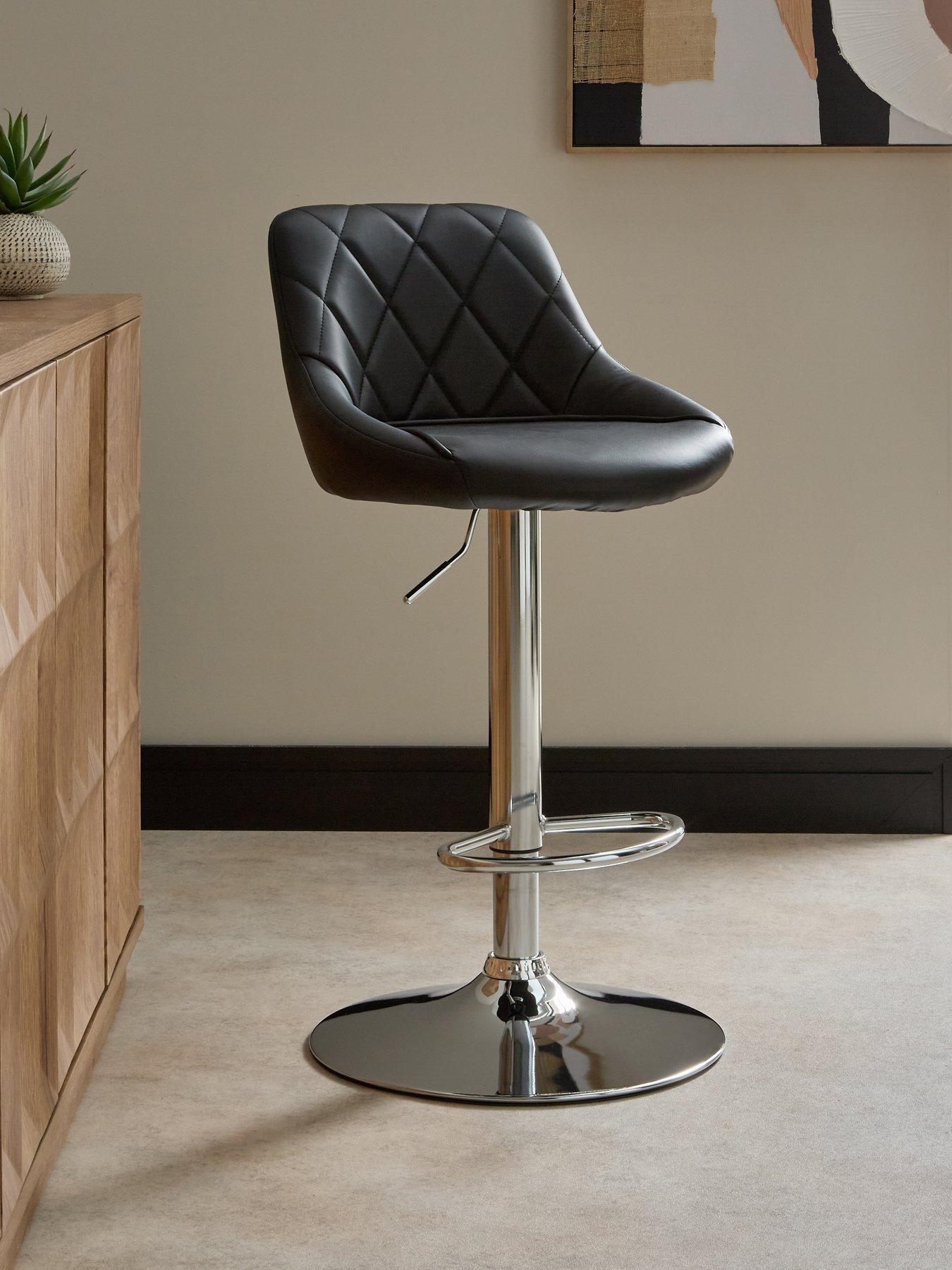 The Very Collection Diamond Stitch Faux Leather Bar Stool