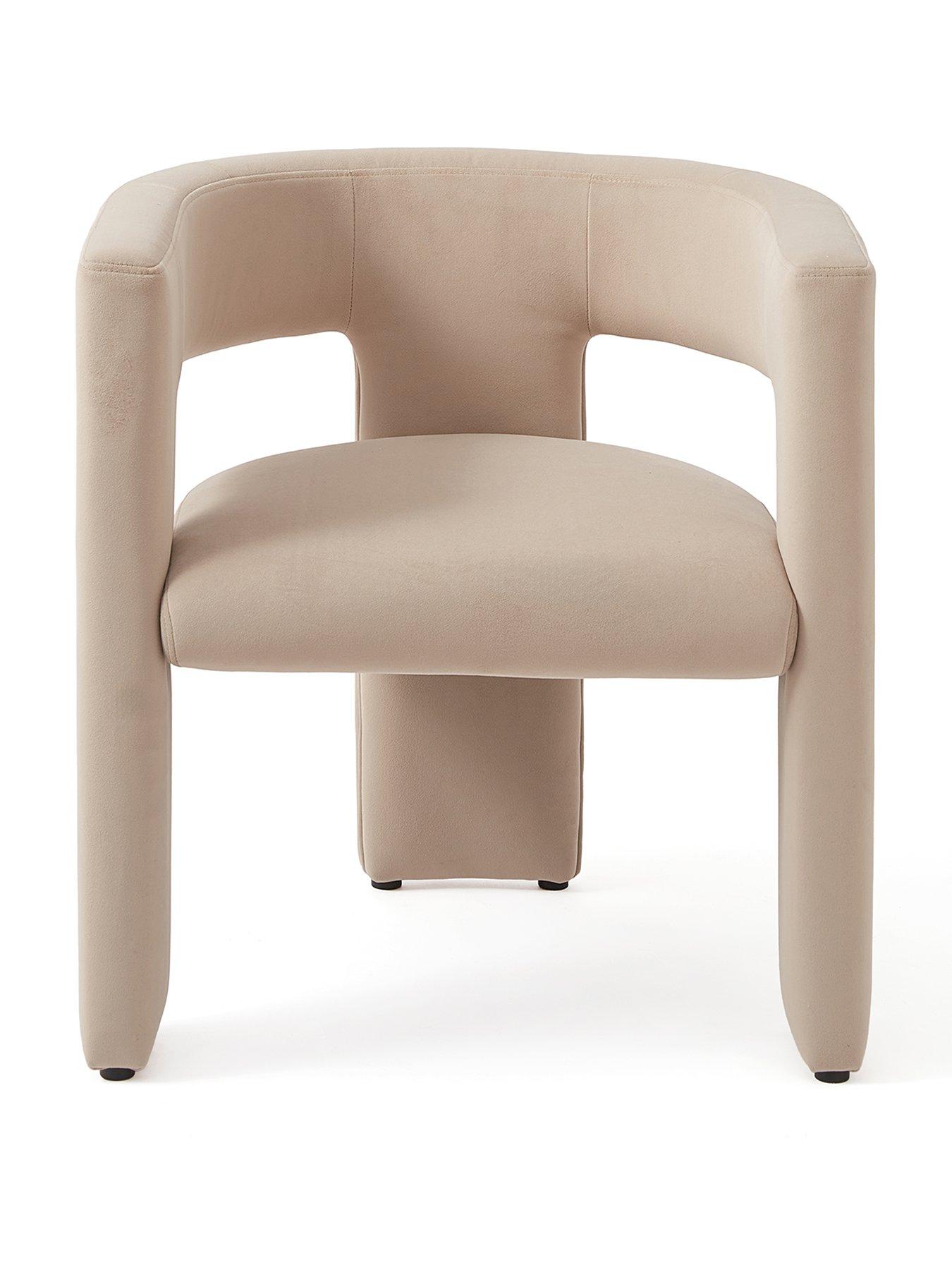 The Very Collection Nell Velvet Dining Chair - Taupe
