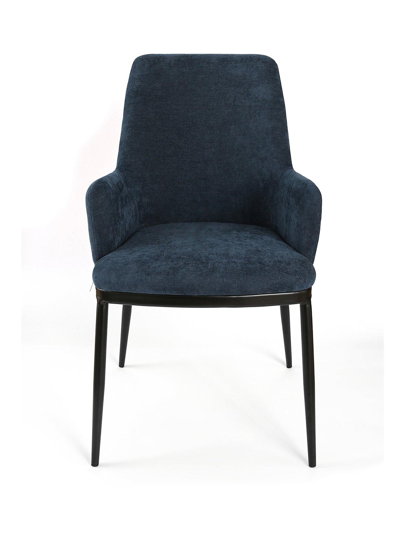 Image 2 of 7 of The Very Collection Nina Pair Of Dining Chairs - Navy/Black - FSC&reg; Certified