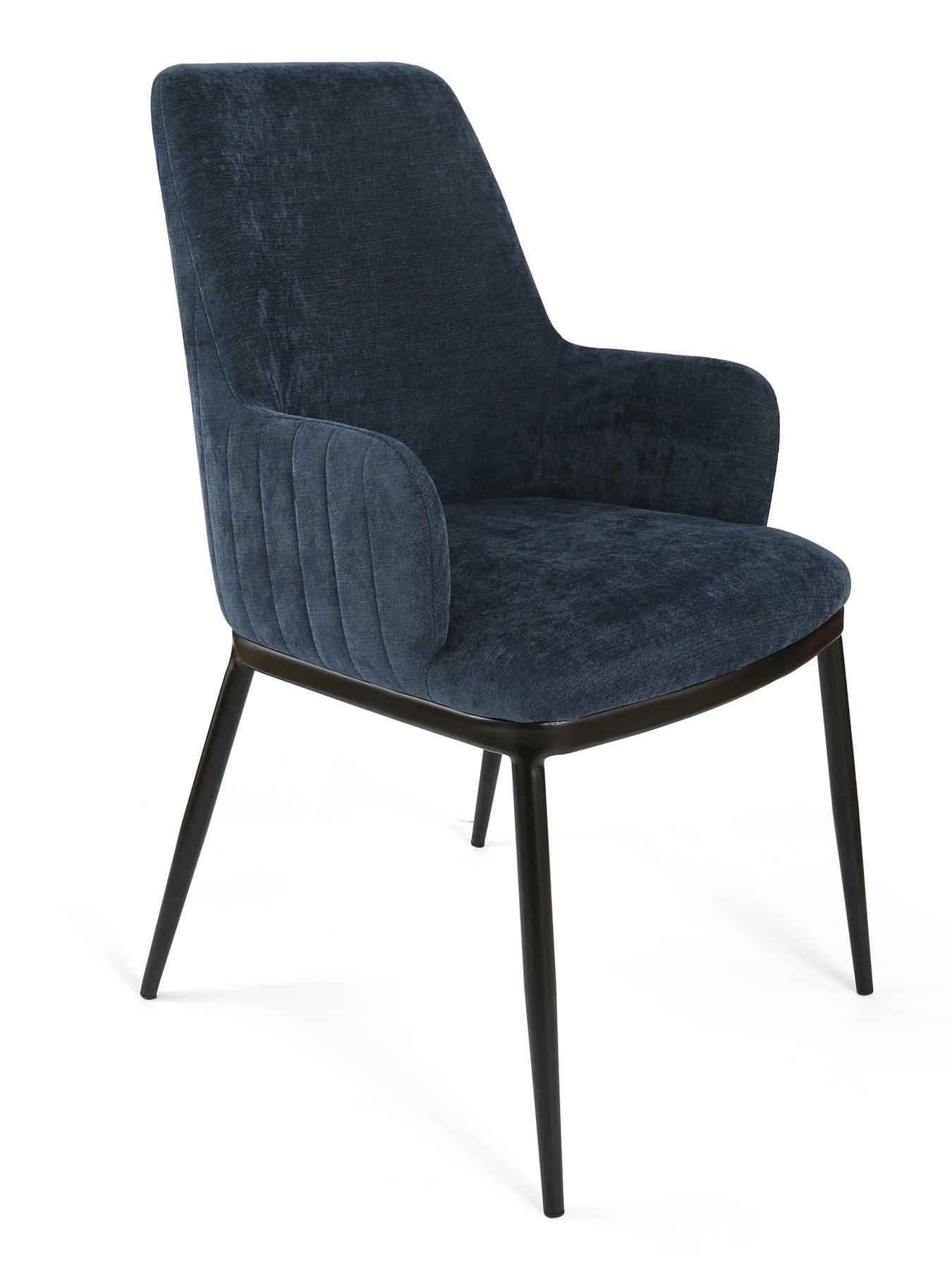 Image 3 of 7 of The Very Collection Nina Pair Of Dining Chairs - Navy/Black - FSC&reg; Certified