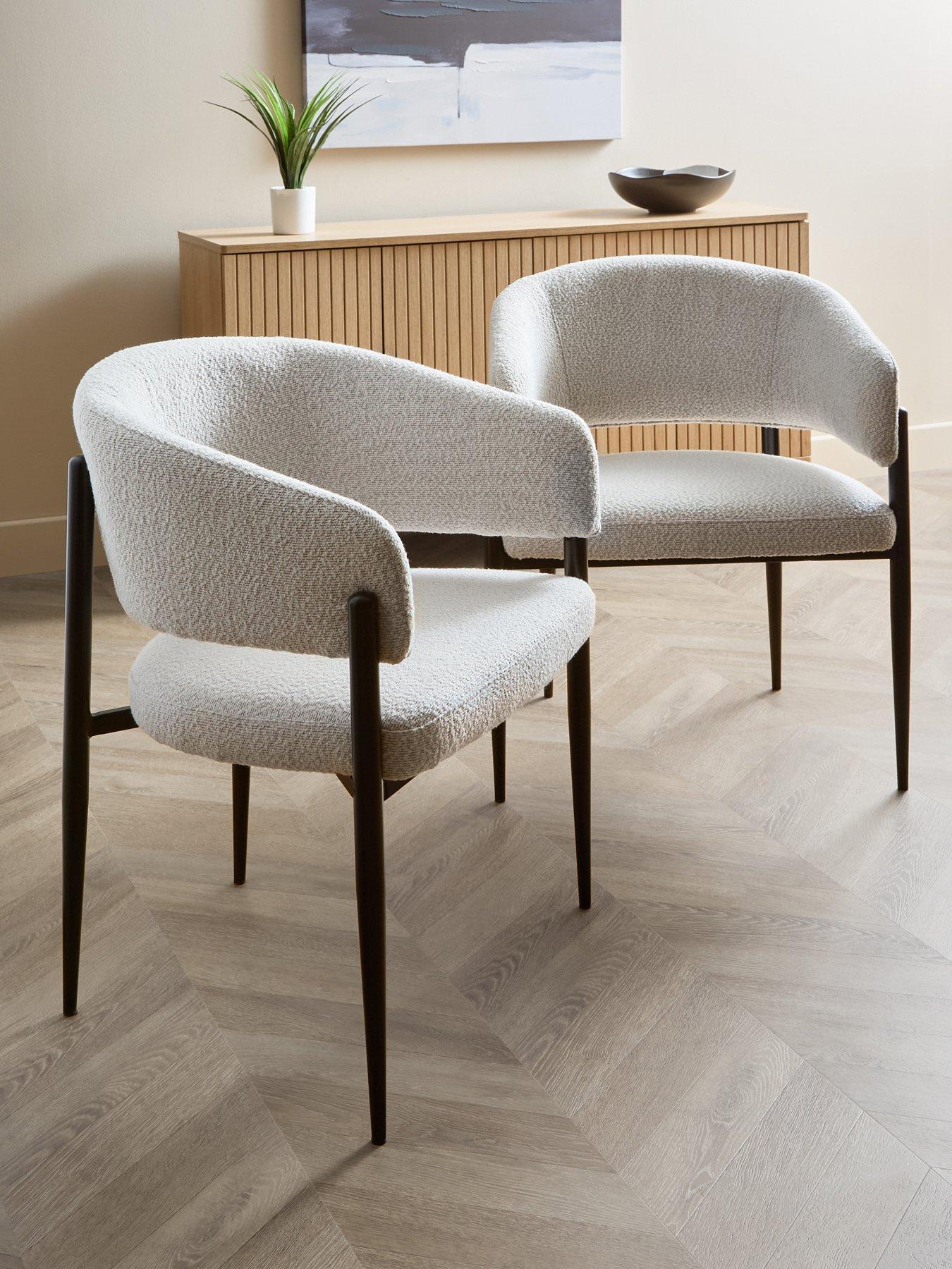 The Very Collection Romie Pair Of Dining Chairs In Boucle