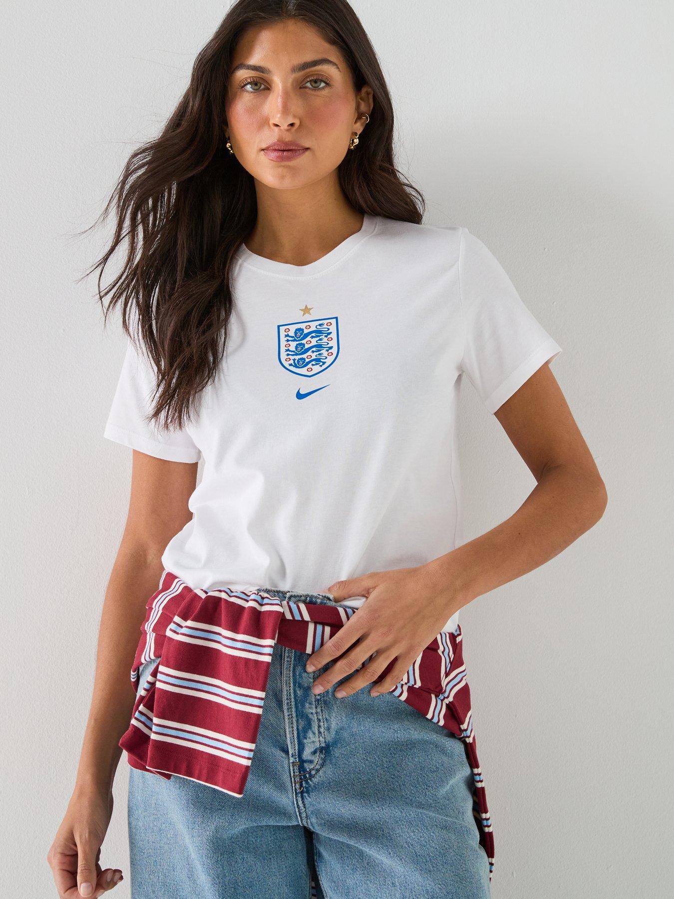 Image 3 of 5 of Nike &nbsp;Womens&nbsp;England Crest T-Shirt - White