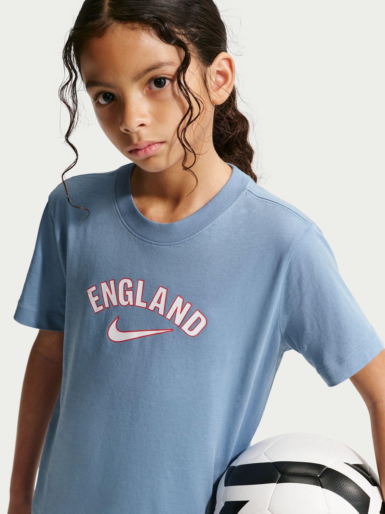 Nike Older Kids England Wordmark T-Shirt – Blue