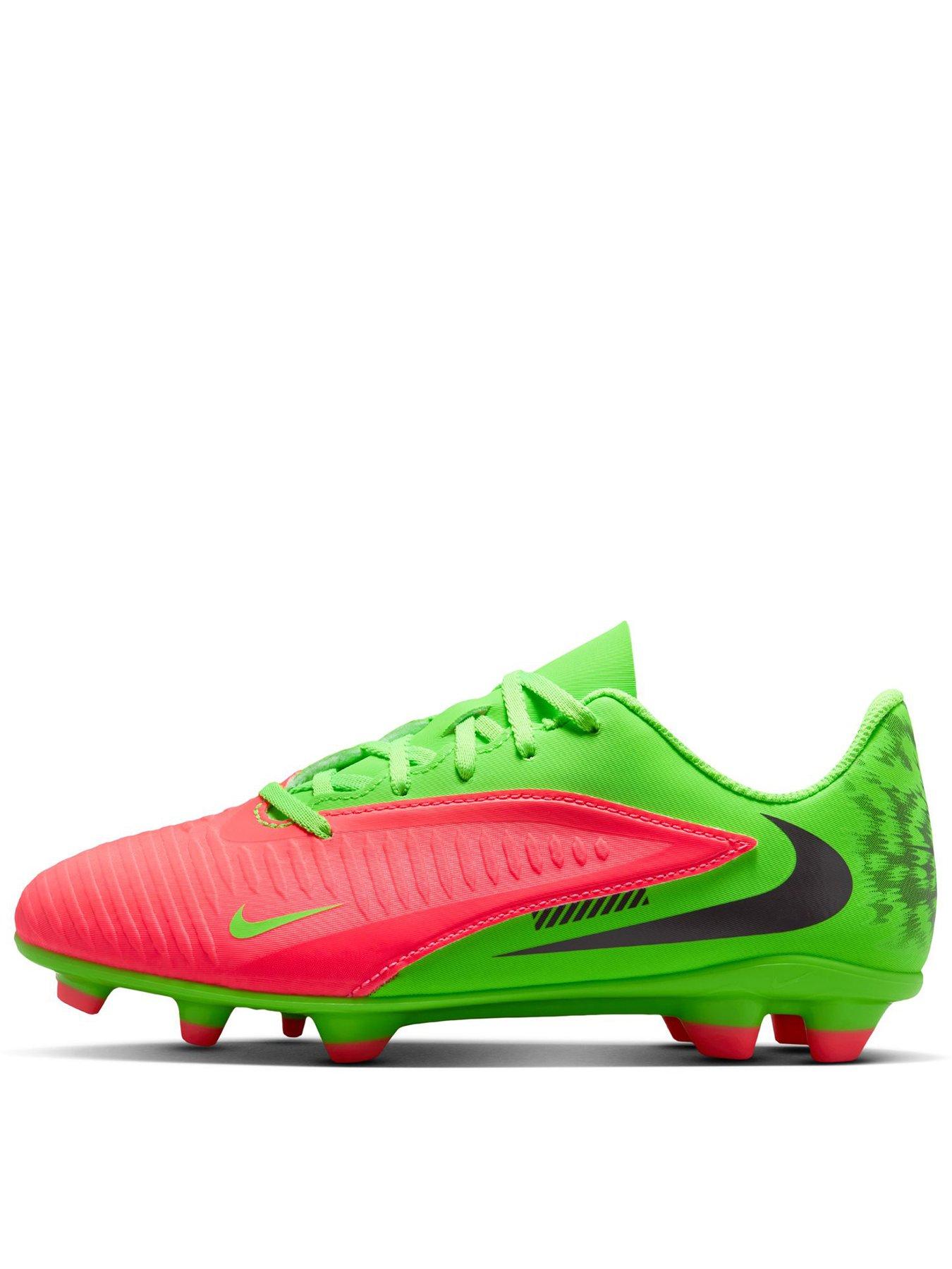Nike Youth Phantom 6 Low Club Erling Haaland Football Boots - Hot Punch/Green Strike/Black