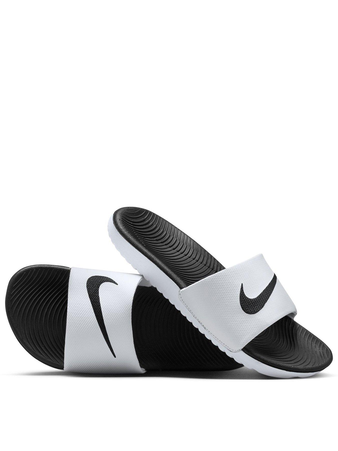 Image 1 of 6 of Nike Little/Big Kids Kawa Slides - White