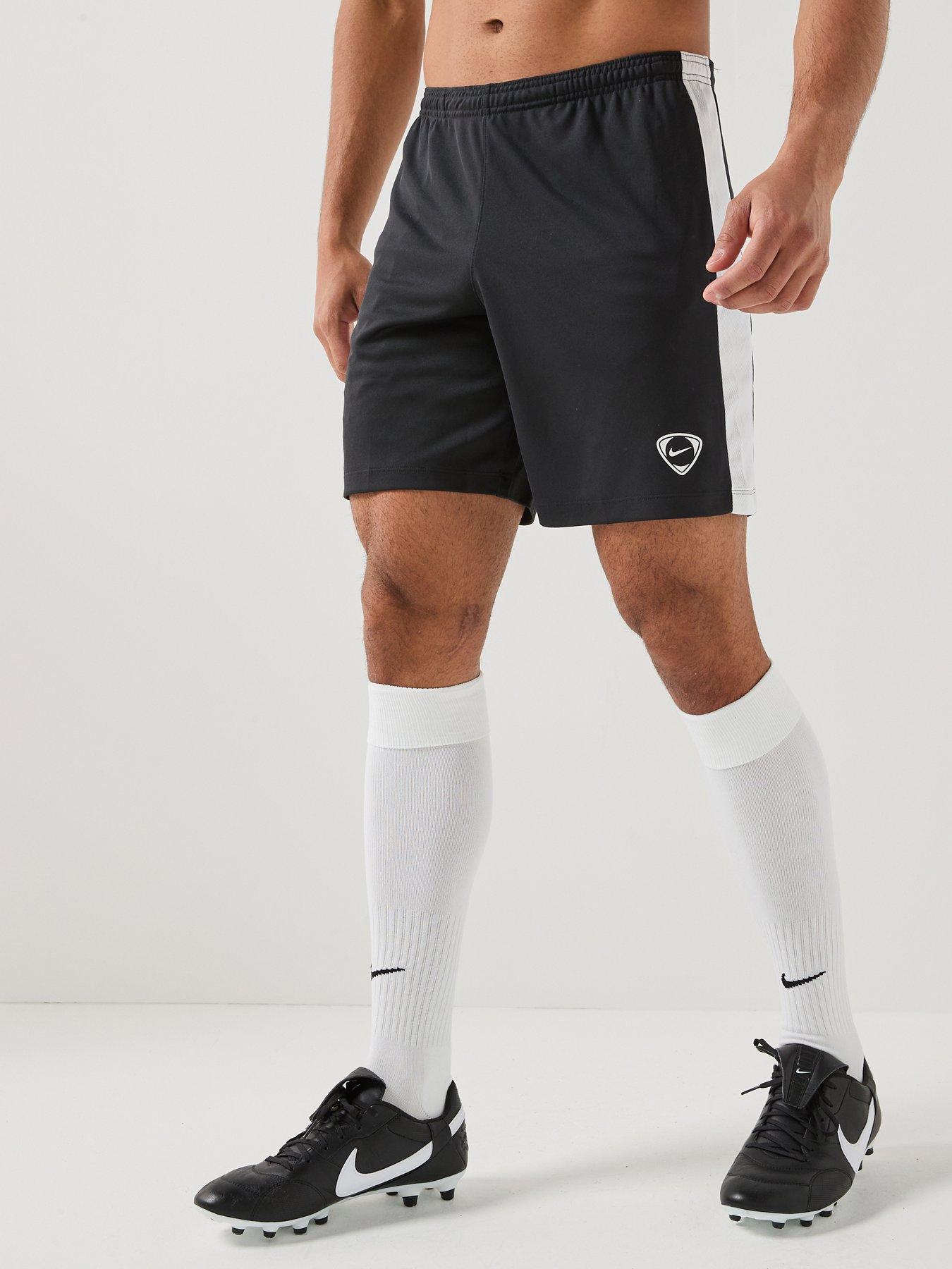 Nike Mens Academy 25 Plus GX Shorts, Black/White/White, Size S, Men