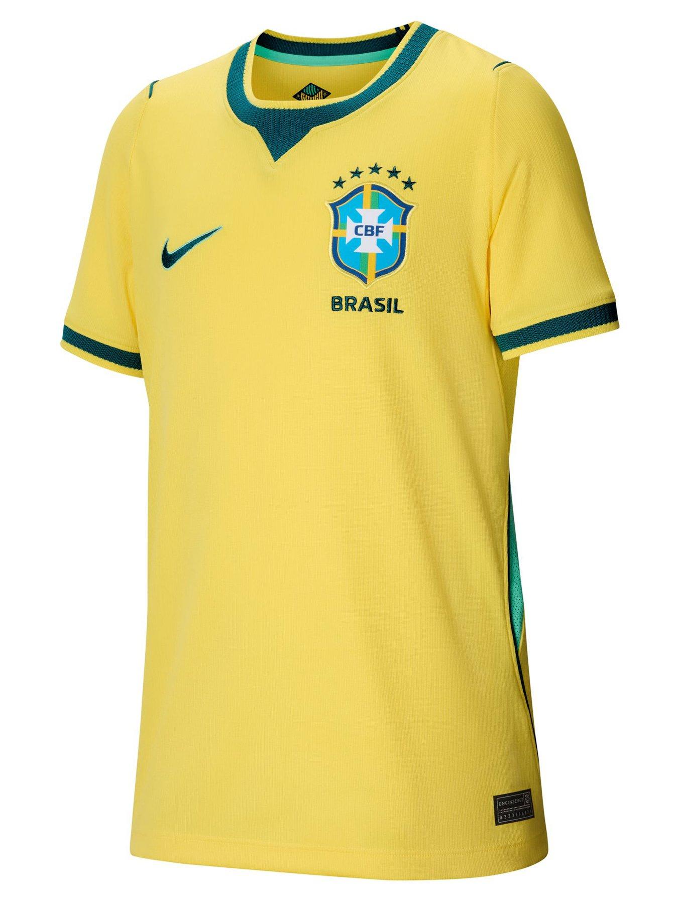 Nike ブラジル代表 シャツ イエロー 2026 Nike Older Kids Brazil 2026 Dri-FIT Stadium Home Shirt – Yellow | Very