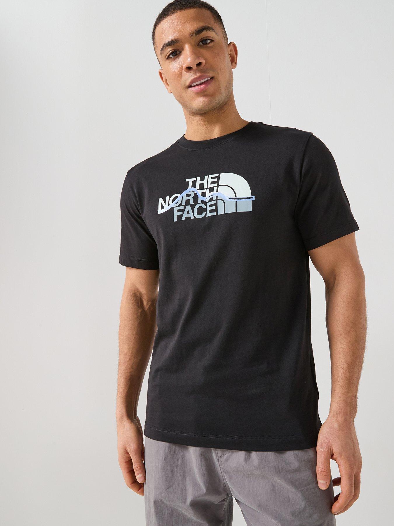 The North Face Mens Mountain Line T-Shirt, Black, Size Xl, Men