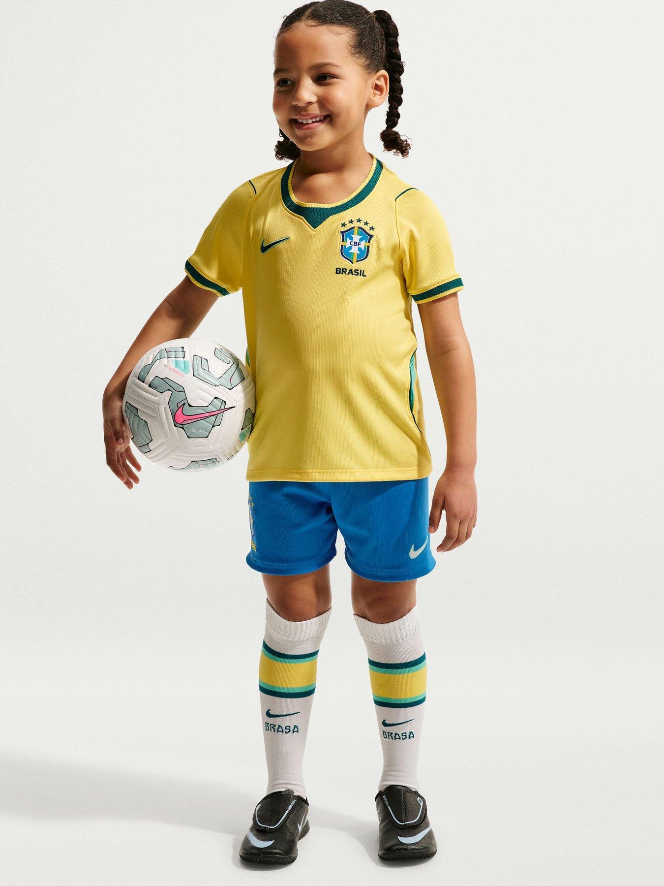Nike Younger Kids Brazil 2026 Dri-Fit Stadium Home Kit - Yellow