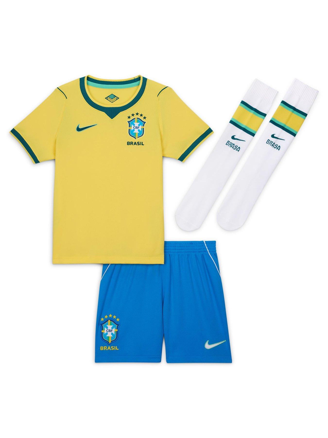 Image 5 of 6 of Nike Younger Kids Brazil 2026 Dri-FIT Stadium Home Kit &ndash; Yellow