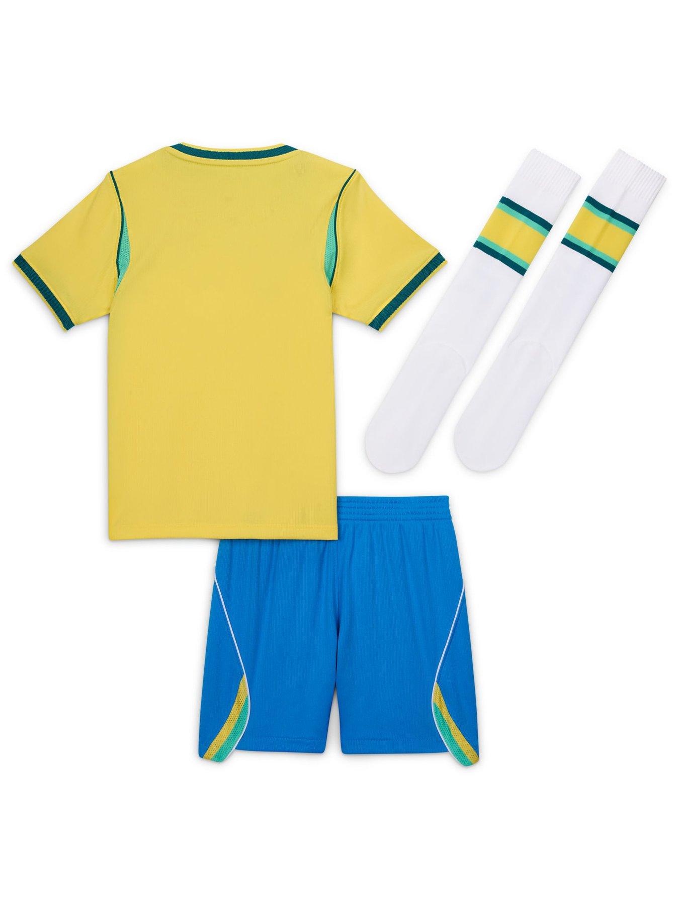 Image 6 of 6 of Nike Younger Kids Brazil 2026 Dri-FIT Stadium Home Kit &ndash; Yellow