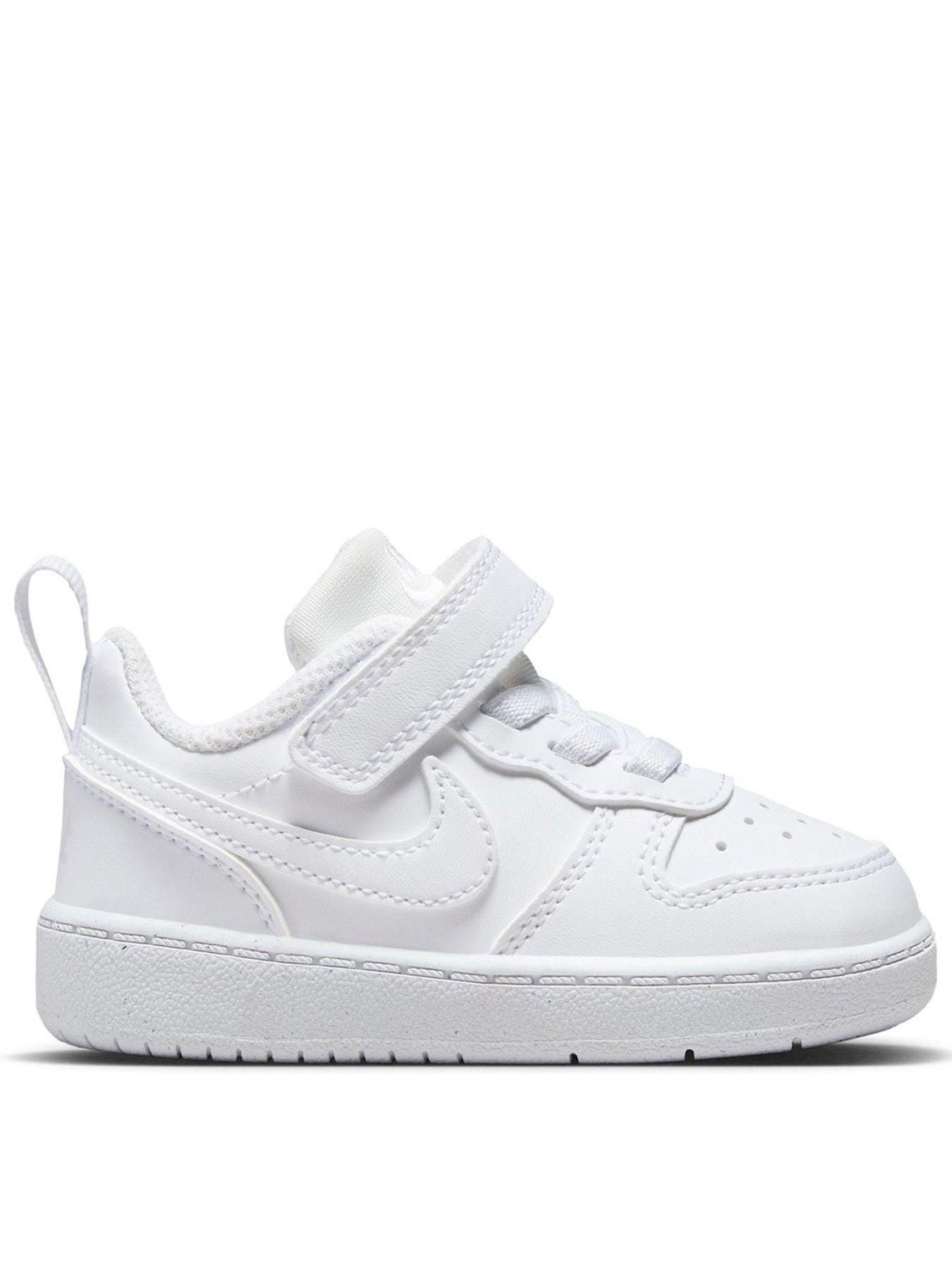 Nike Baby/Toddler Court Borough Low Recraft Trainers, White/White-White, Size 4.5 Younger