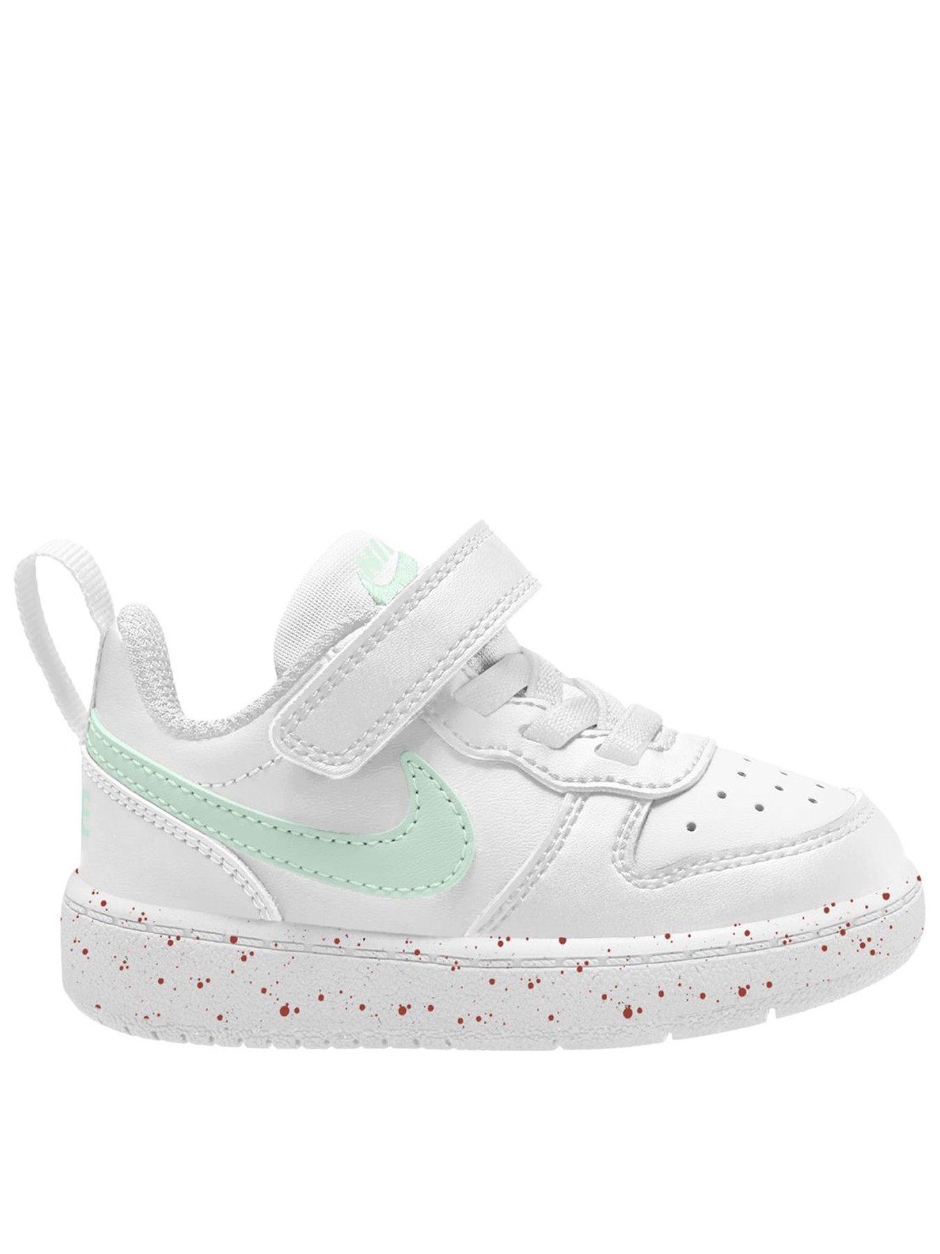 Nike Baby/Toddler Court Borough Low Recraft Trainers, White/Barely Green-White, Size 4.5 Younger