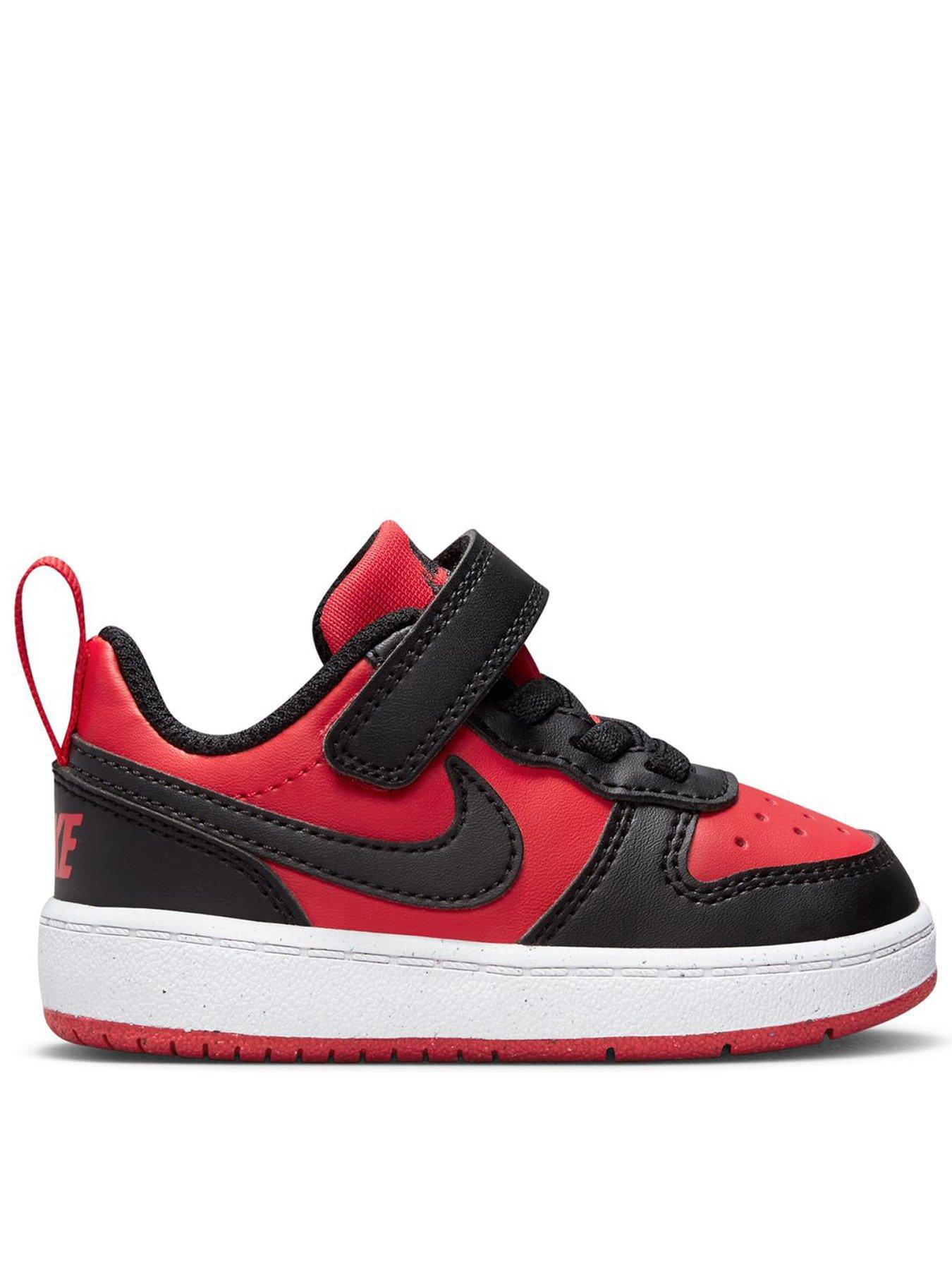 Nike Baby/Toddler Court Borough Low Recraft Trainers, University Red/Black-White, Size 4.5 Younger