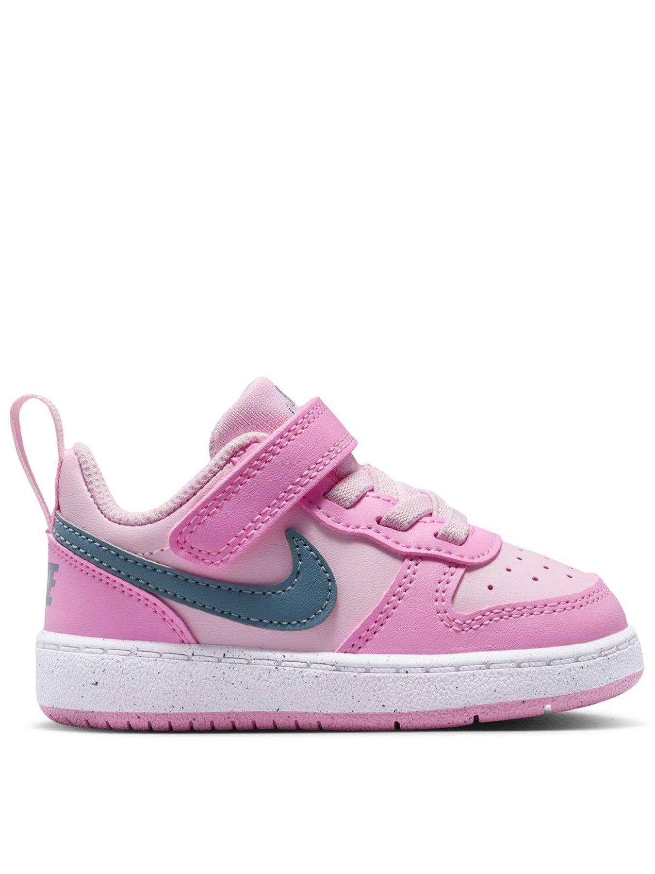 Nike Little Kids' Court Borough Low Trainers - Pink