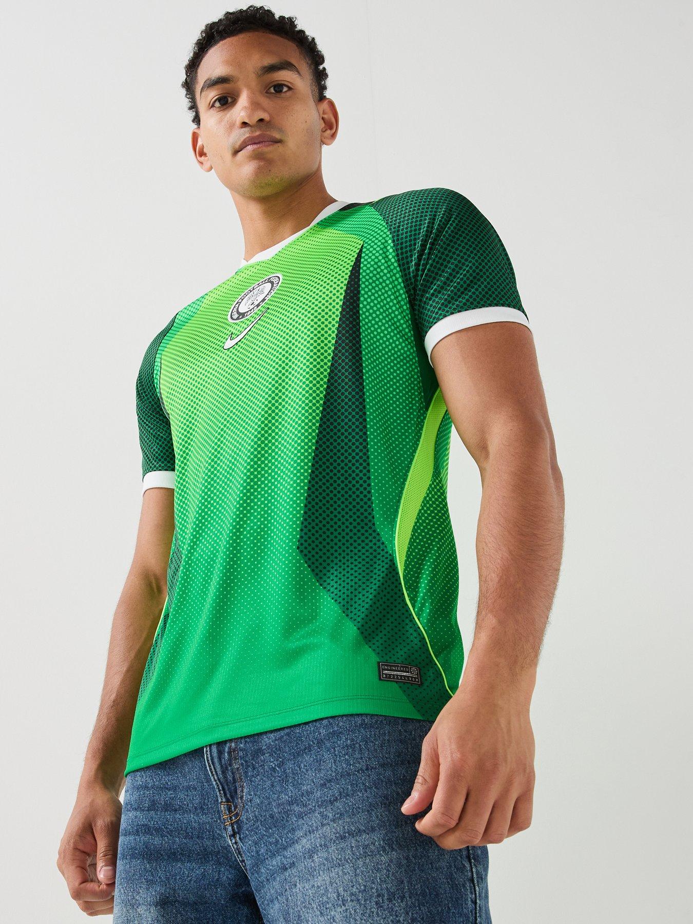 Nike Men's Nigeria 2026 Dri-FIT Stadium Home Shirt, Pine Green/Electric Green/Whit, Size L, Men