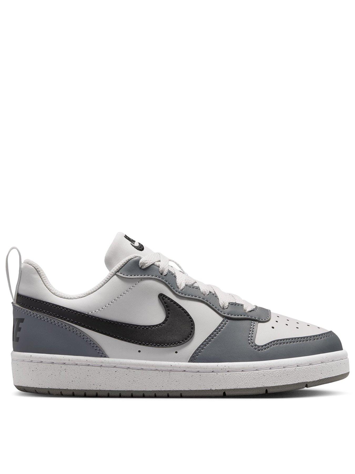 Nike Big Kids Nike Court Borough Low Recraft Trainers, Platinum Tint/Black-Smoke Grey, Size 5.5 Older
