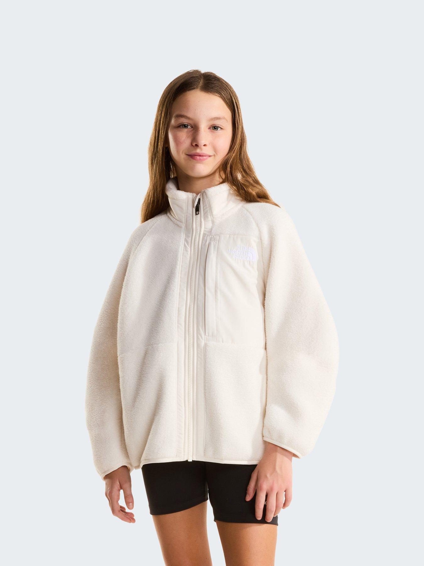 The North Face Girls Yumiori Full Zip Fleece - White