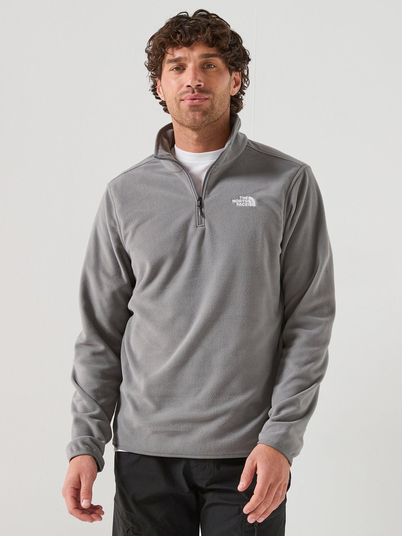 The North Face Mens Glacier 1/4 Zip Fleece - Grey