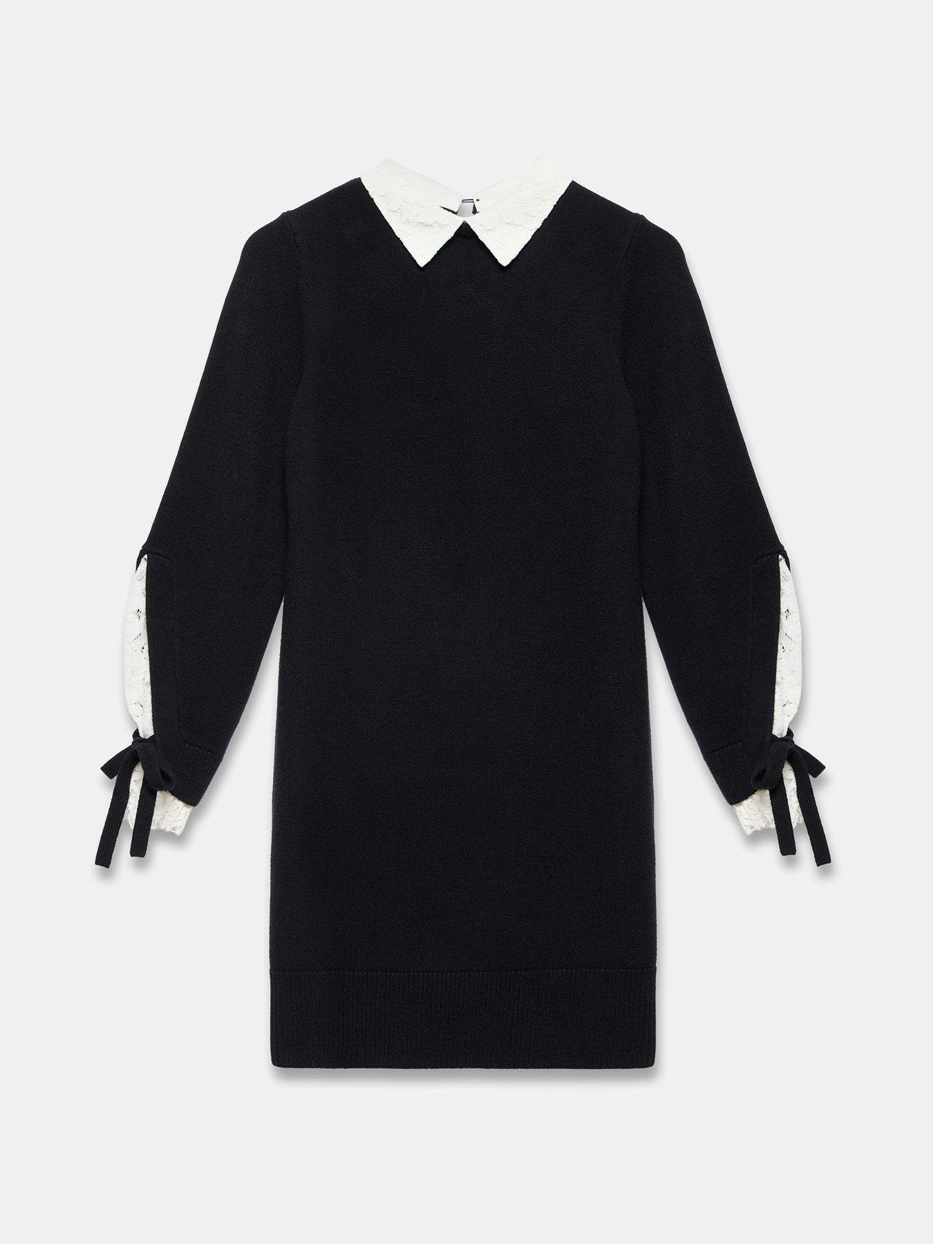 knee length dresses for ladies Cream Catalina Roll Neck Sweater Dress