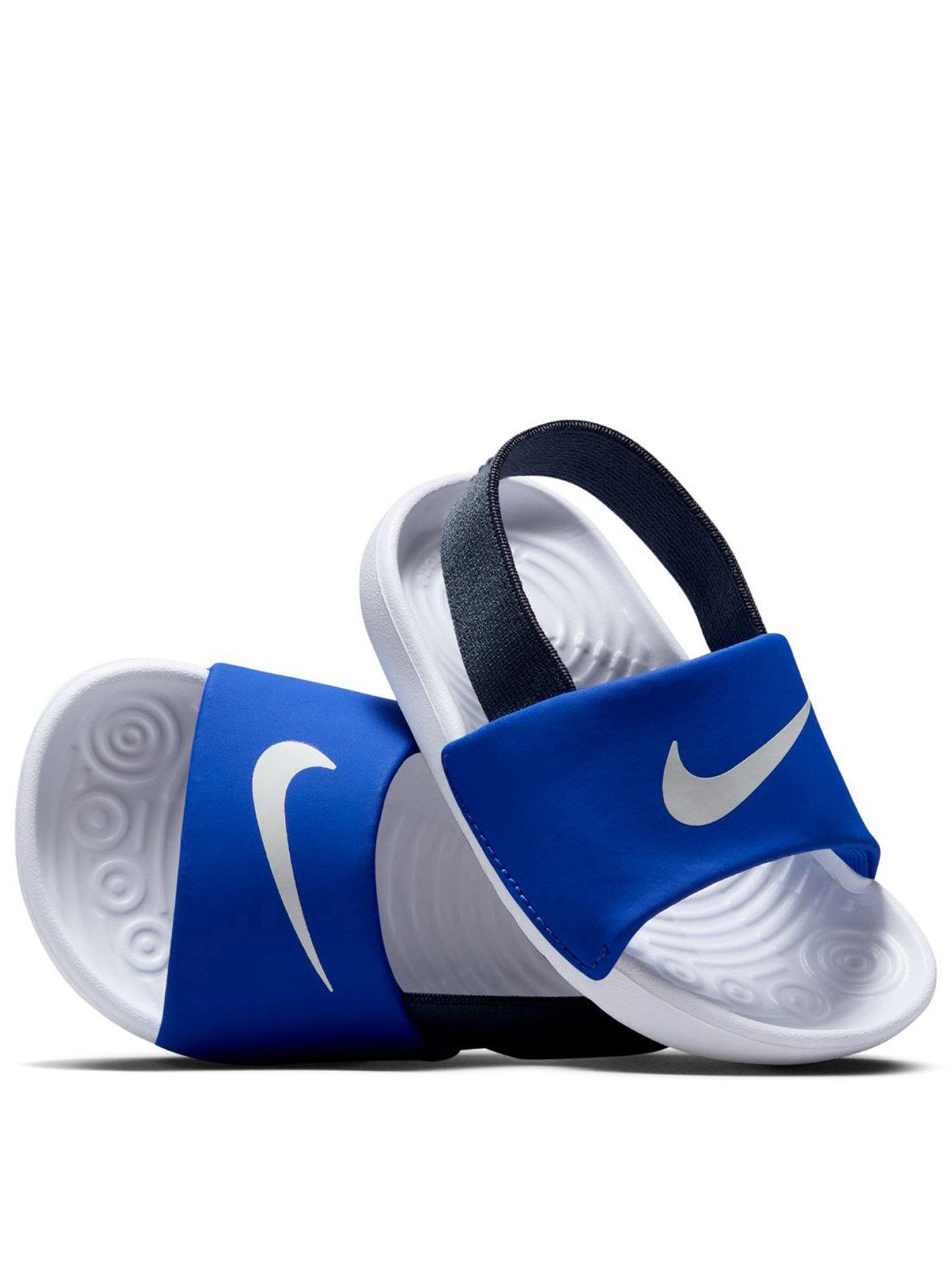 Nike Baby/Toddler Kawa Slides, Game Royal/White-Thunder Blue-, Size 4.5 Younger