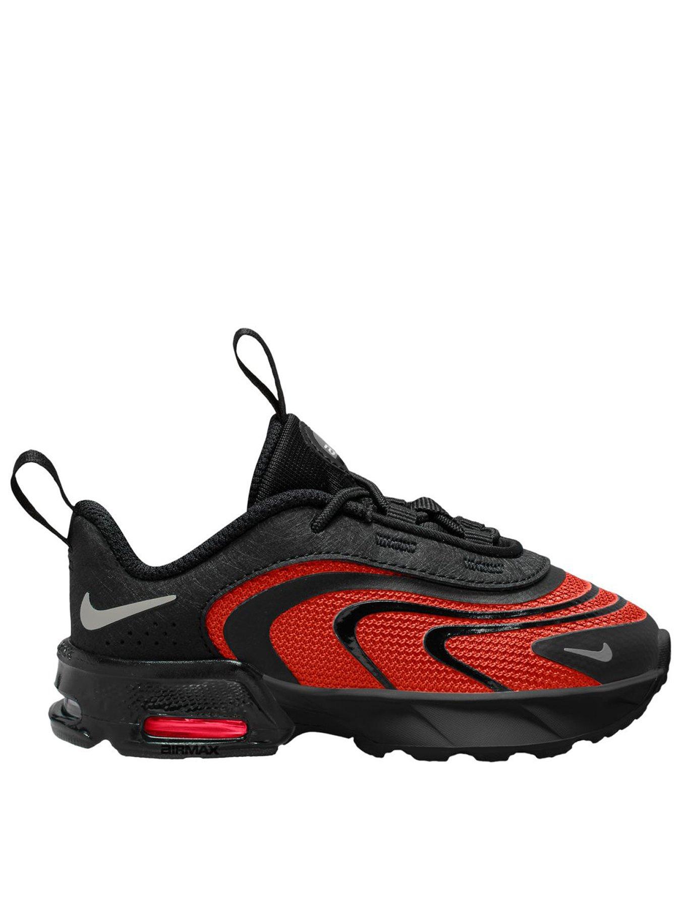 Nike Baby/Toddler Air Max Fire Trainers, Black/Smoke Grey-Picante Red, Size 5.5 Younger