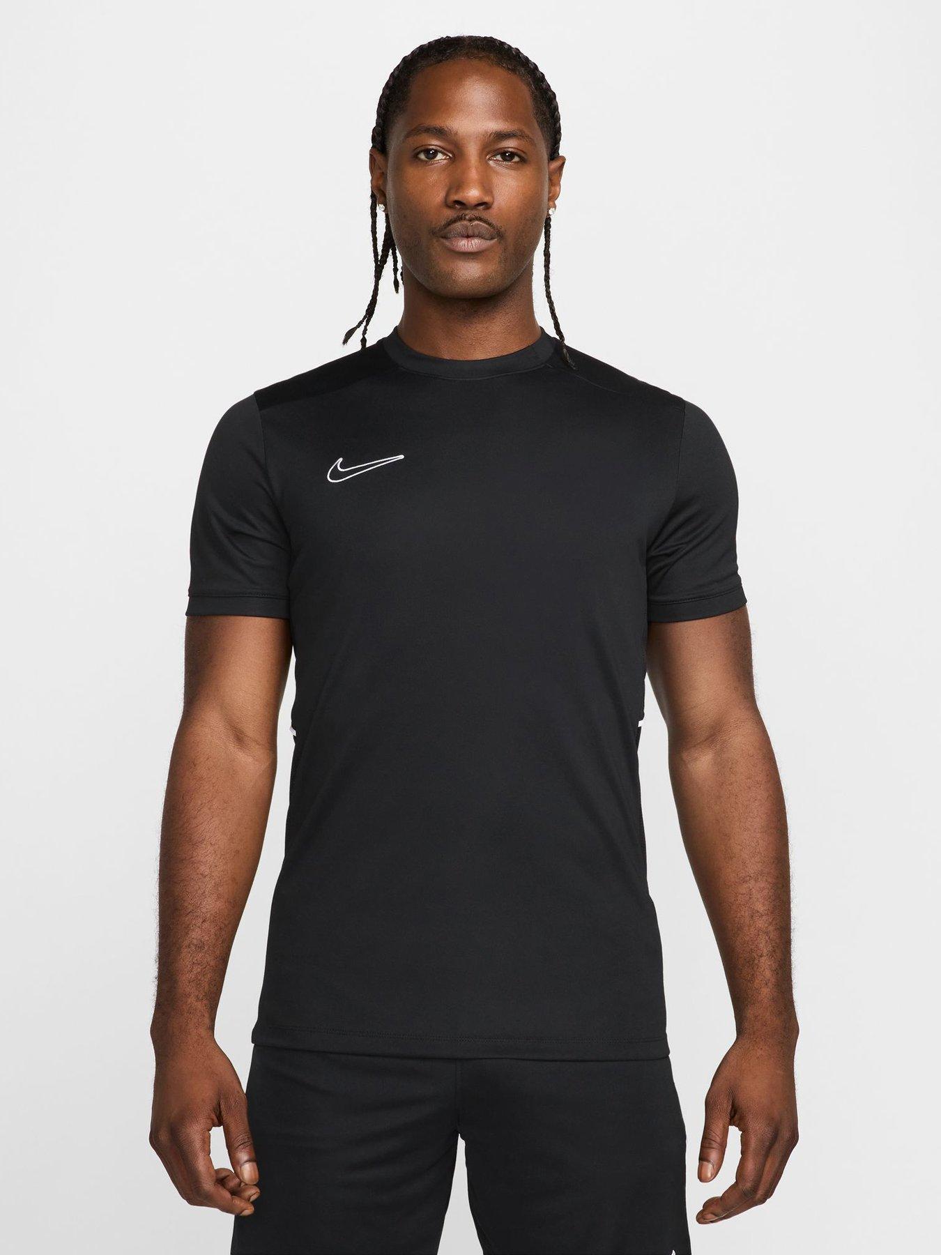 Nike Mens Academy 25 Short Sleeve T-Shirt, Black/Black/White/White, Size M, Men