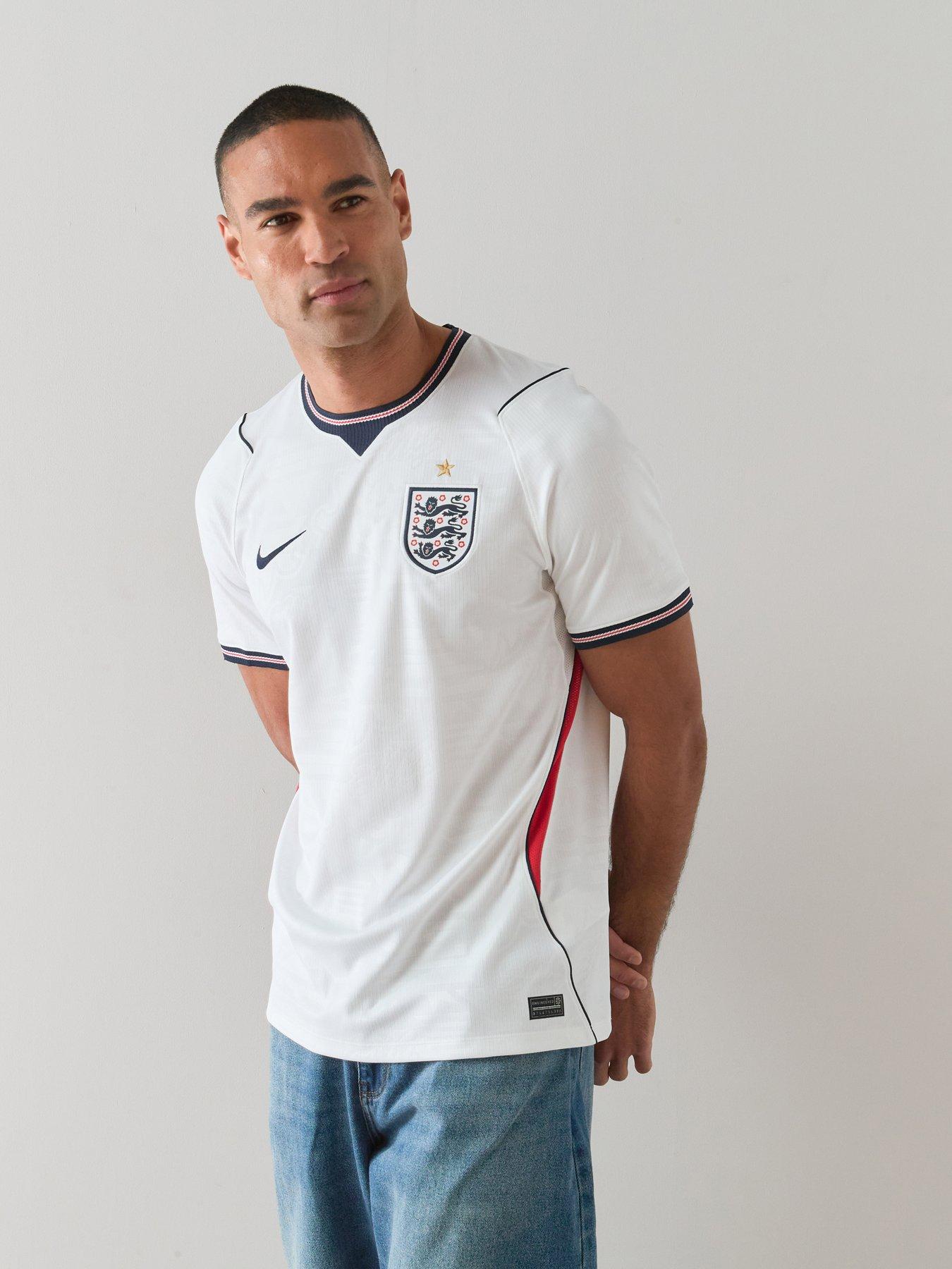 Nike Men's England 2026 Dri-FIT Stadium Home Shirt, White/Speed Red/Obsidian/Obsid, Size Xl, Men