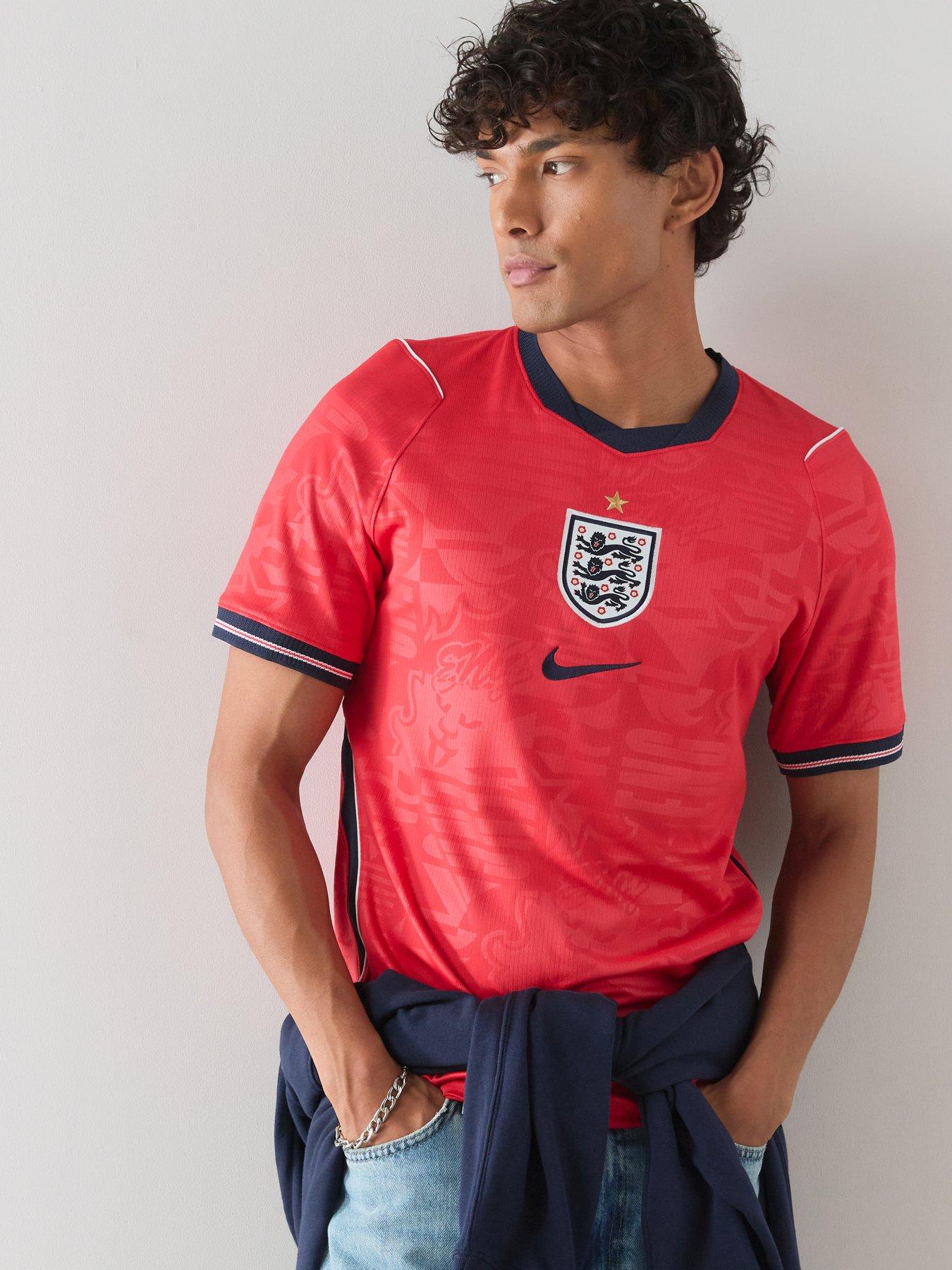 Nike Men's England 2026 Dri-FIT Stadium Away Shirt, Speed Red/Obsidian/White/Obsid, Size L, Men