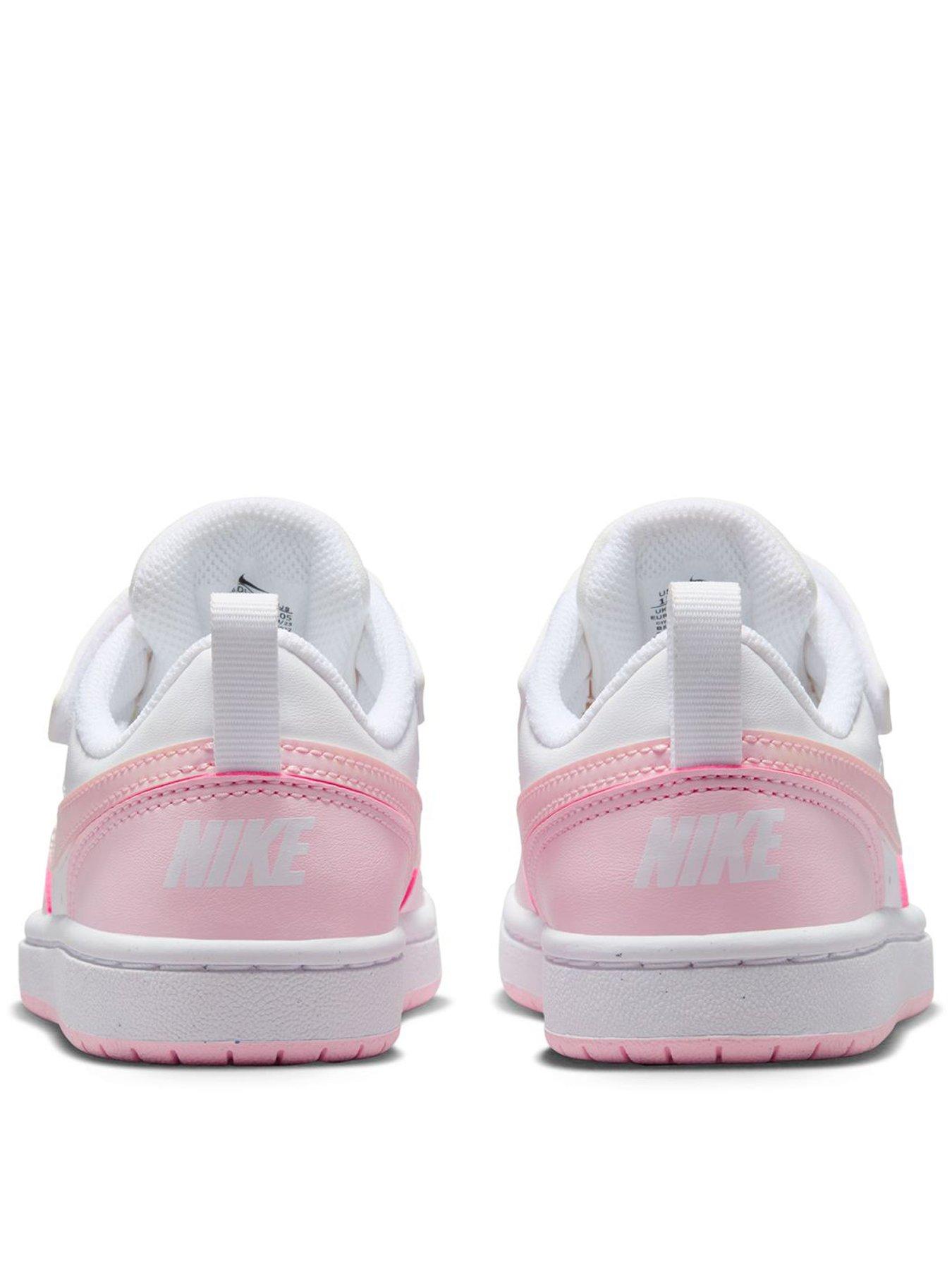 Image 3 of 8 of Nike Little Kids' Court Borough Low Recraft Trainers - White/Pink