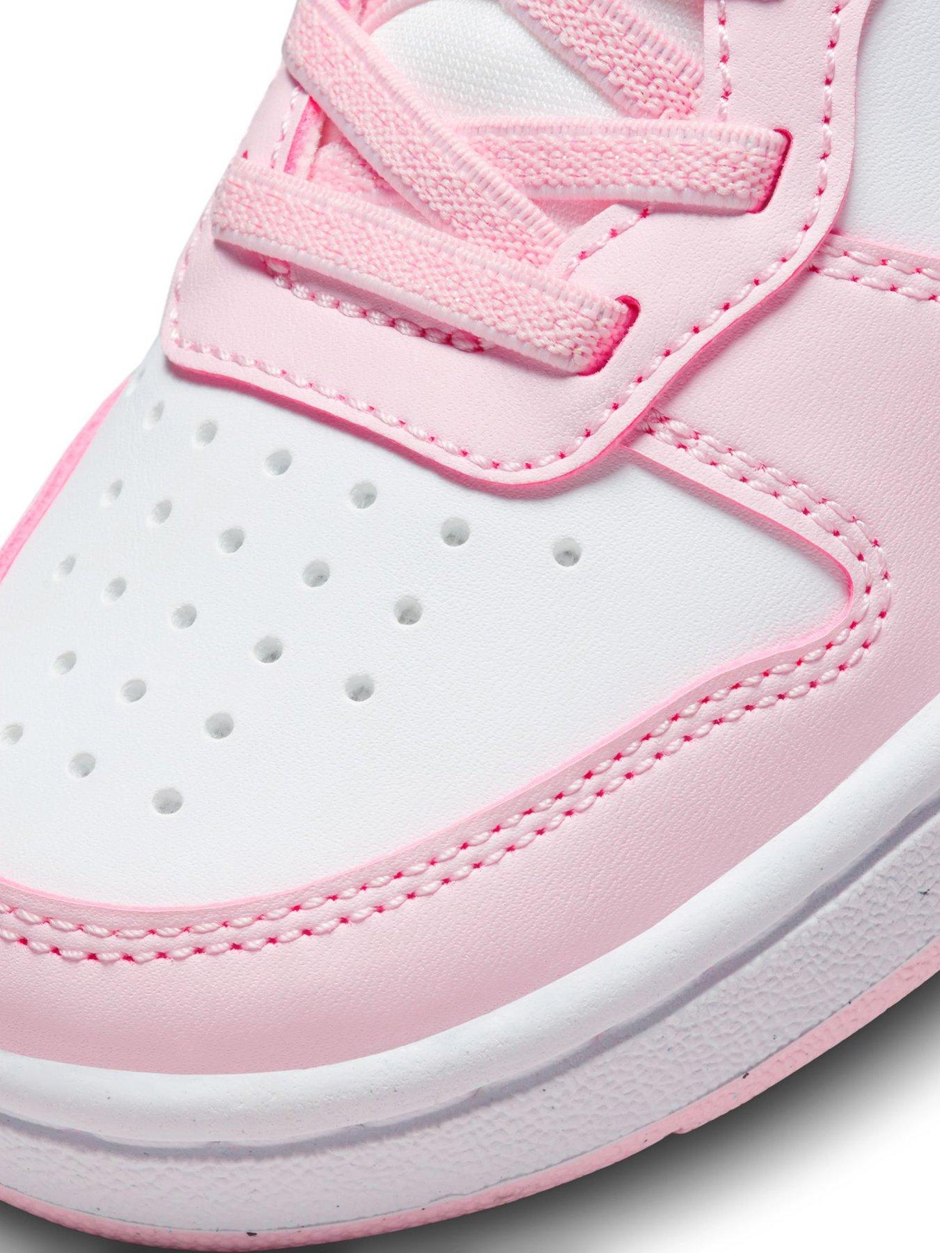 Image 6 of 8 of Nike Little Kids' Court Borough Low Recraft Trainers - White/Pink