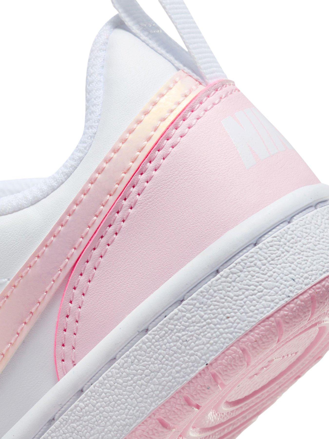 Image 7 of 8 of Nike Little Kids' Court Borough Low Recraft Trainers - White/Pink