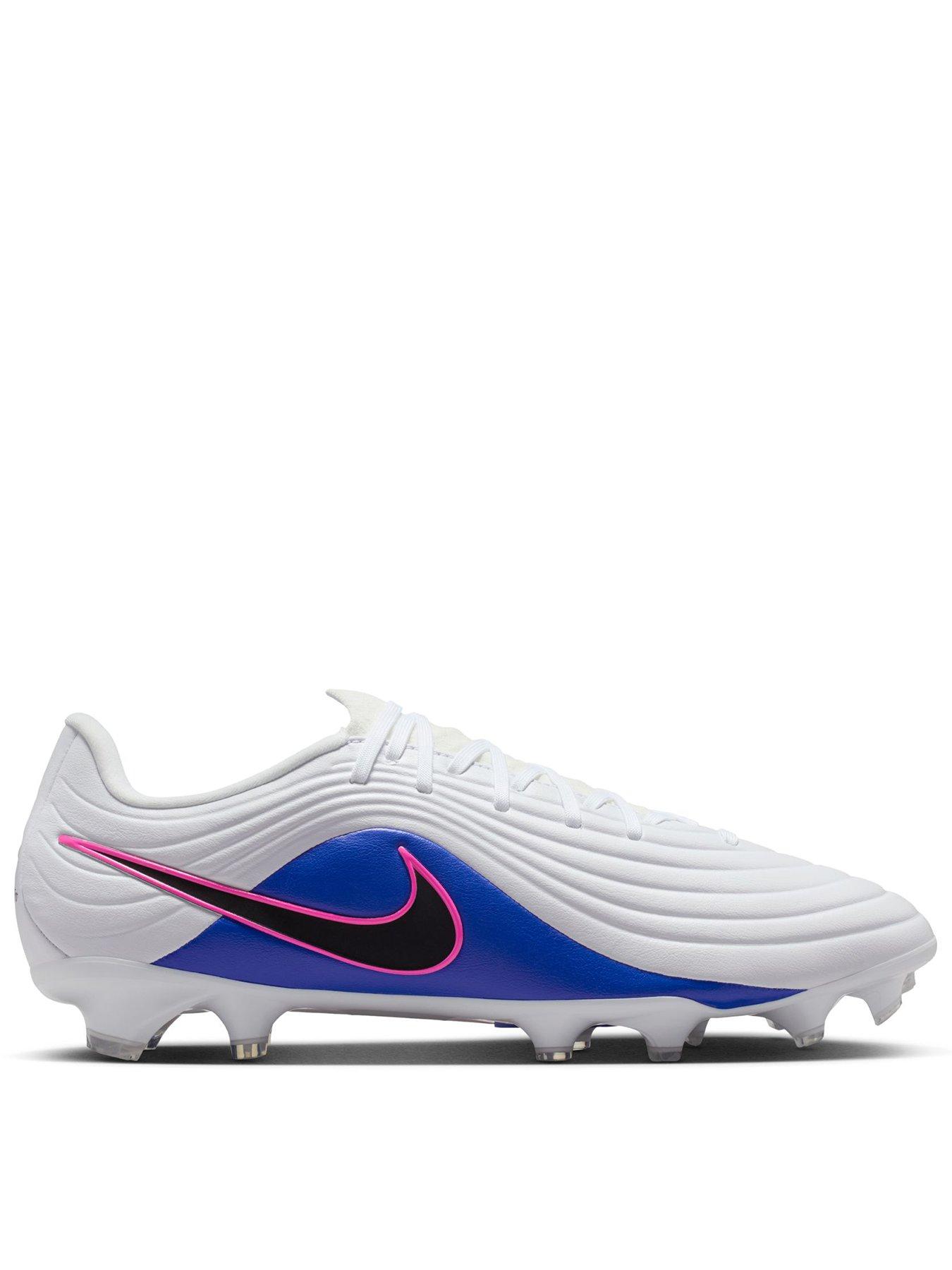Nike Mens Tiempo Maestro Academy Firm Ground Football Boots, White/Black-Racer Blue-Pink Bl, Size 11, Men