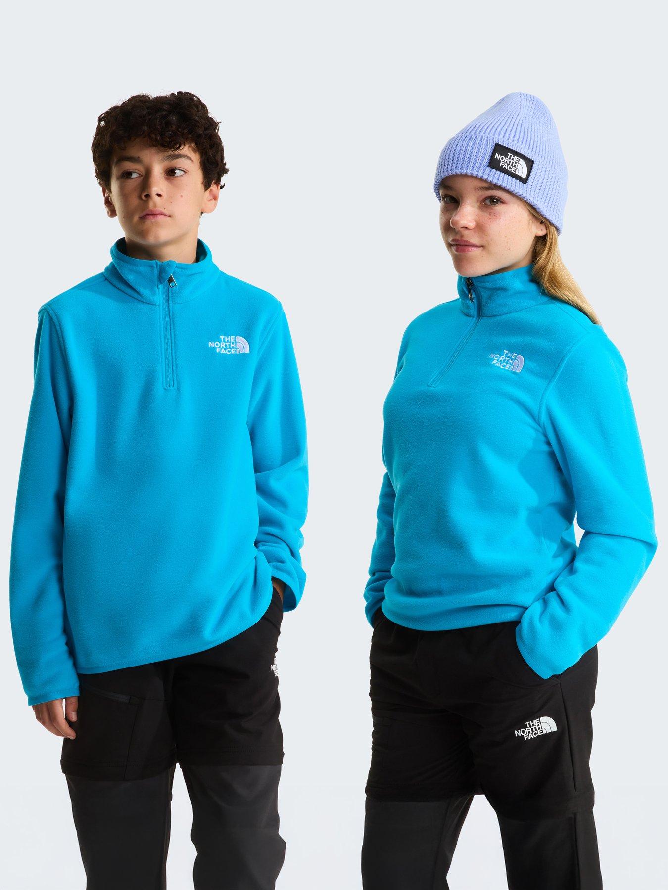 The North Face Junior Boys Teen Glacier 1/4 Zip Fleece Top - Blue