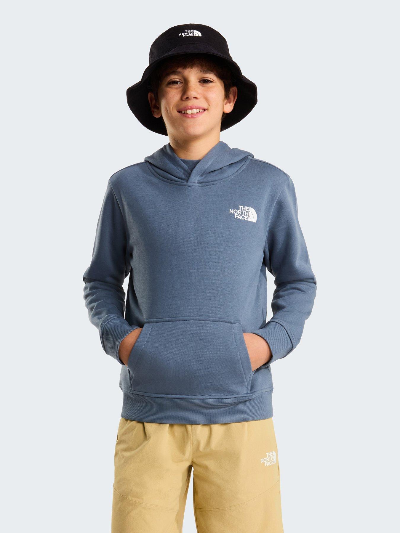 The North Face Junior Boys Box Never Stop Exploring Hoodie - Grey