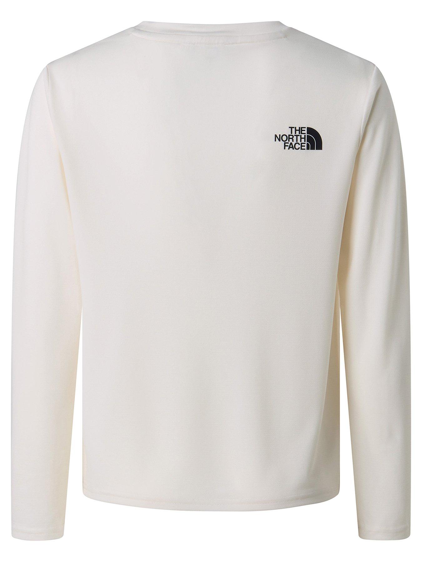 Image 3 of 5 of The North Face Junior Boys 24/7 Long Sleeve T-Shirt - White
