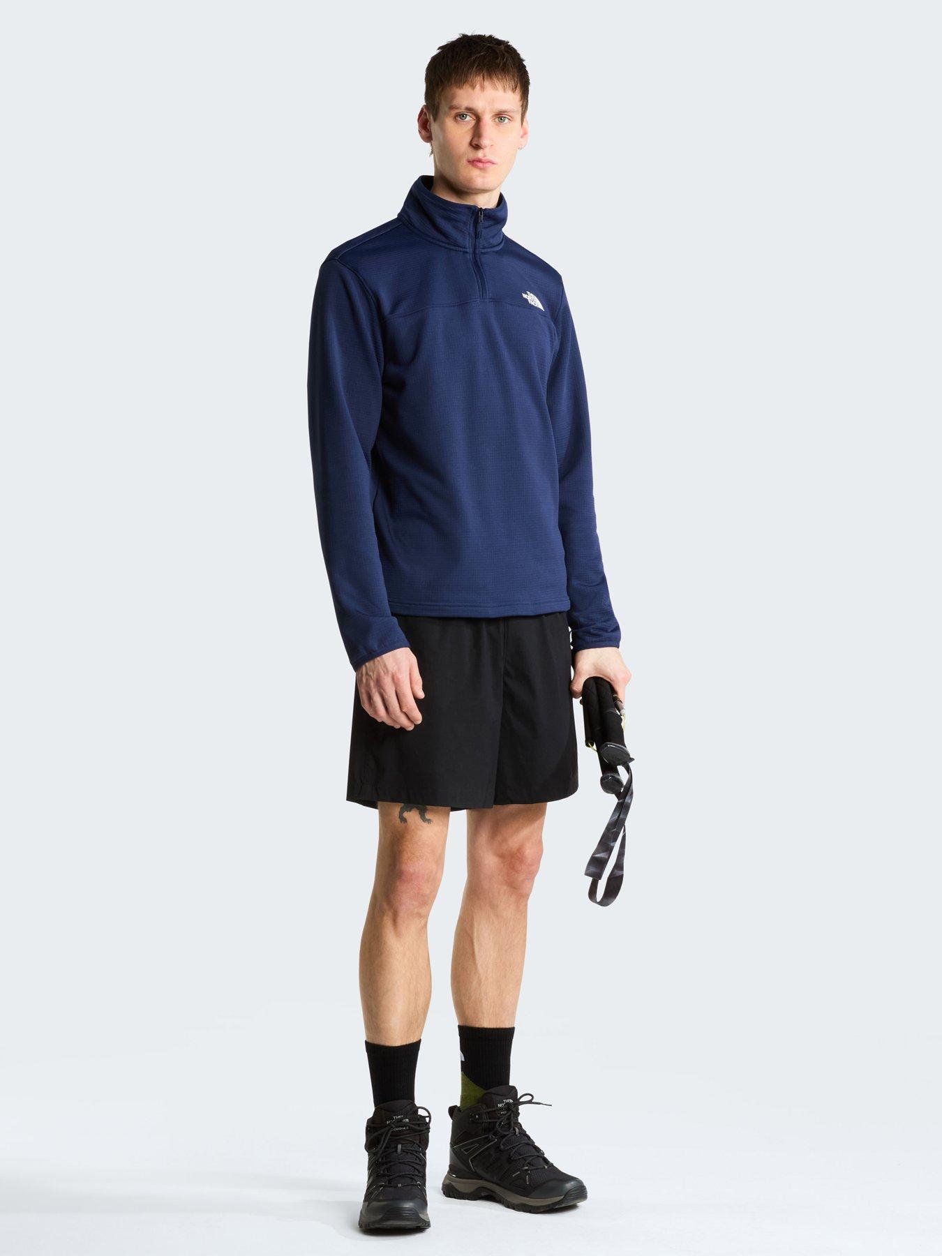 Image 3 of 3 of The North Face Mens Cedar Trail Grid 1/4 Zip Fleece - Navy